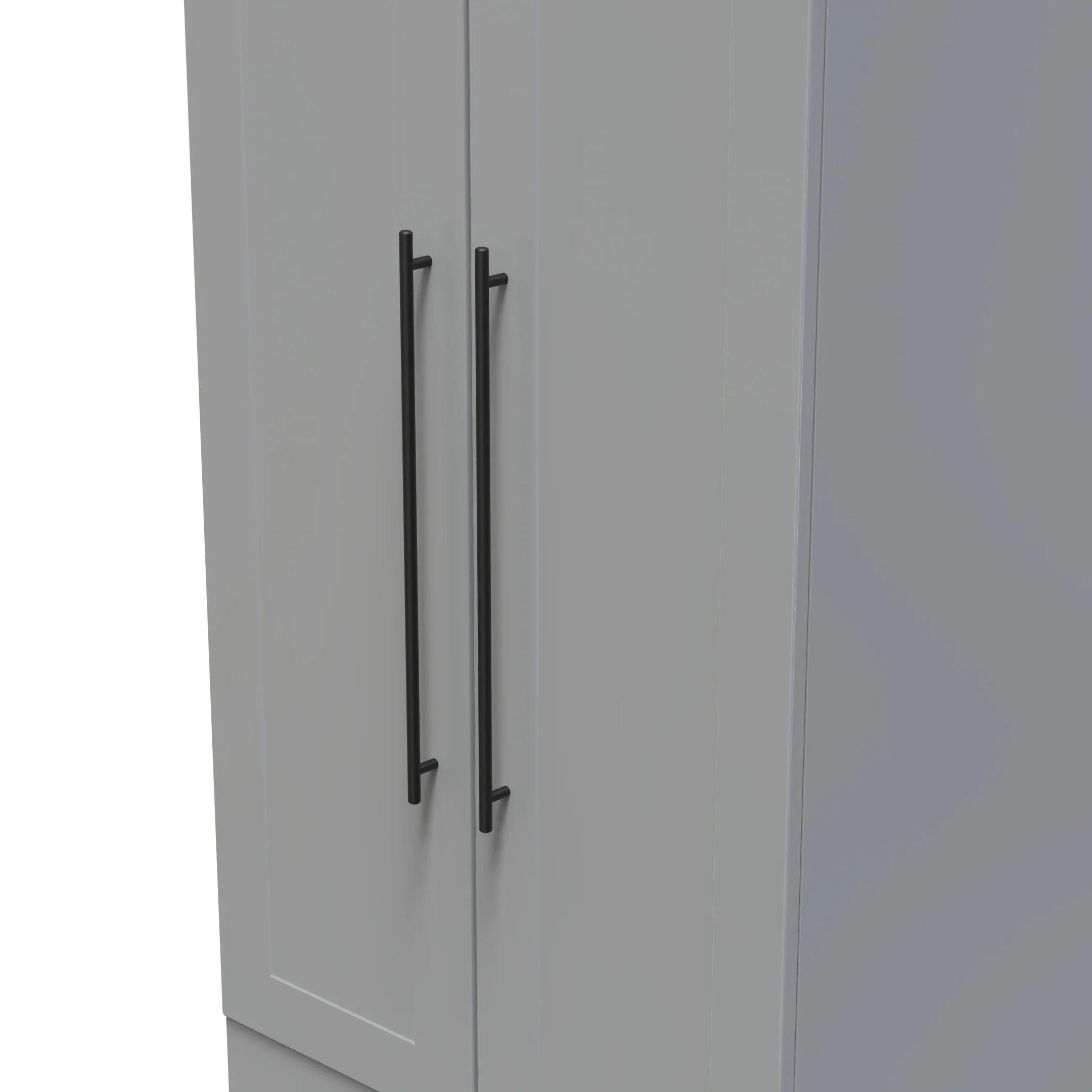 Harrow Ready Assembled 2 Door 2 Drawer Wardrobe in Dusk Grey - Image 4