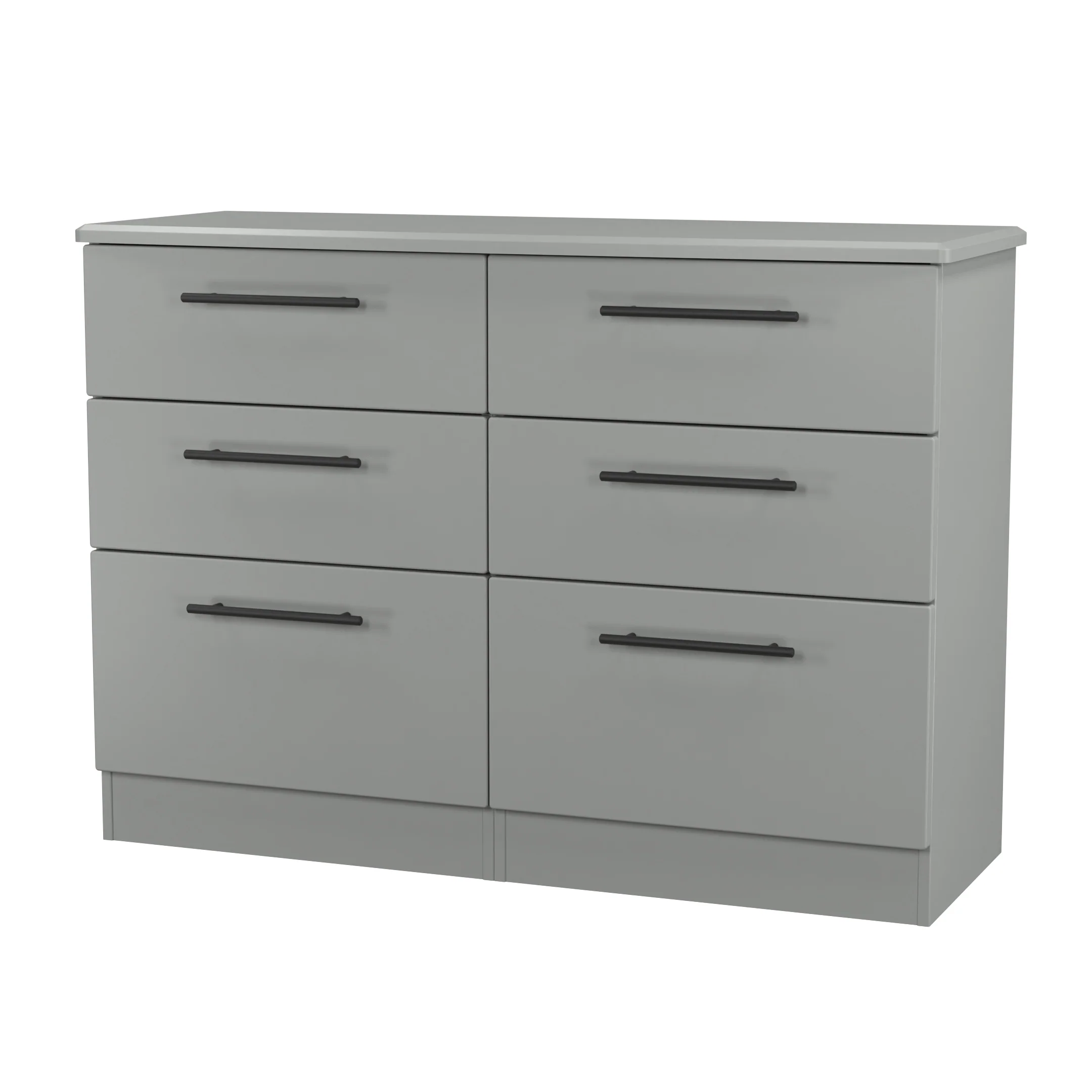 Harrow Ready Assembled 6 Drawer Wide Chest in Dusk Grey - Image 3