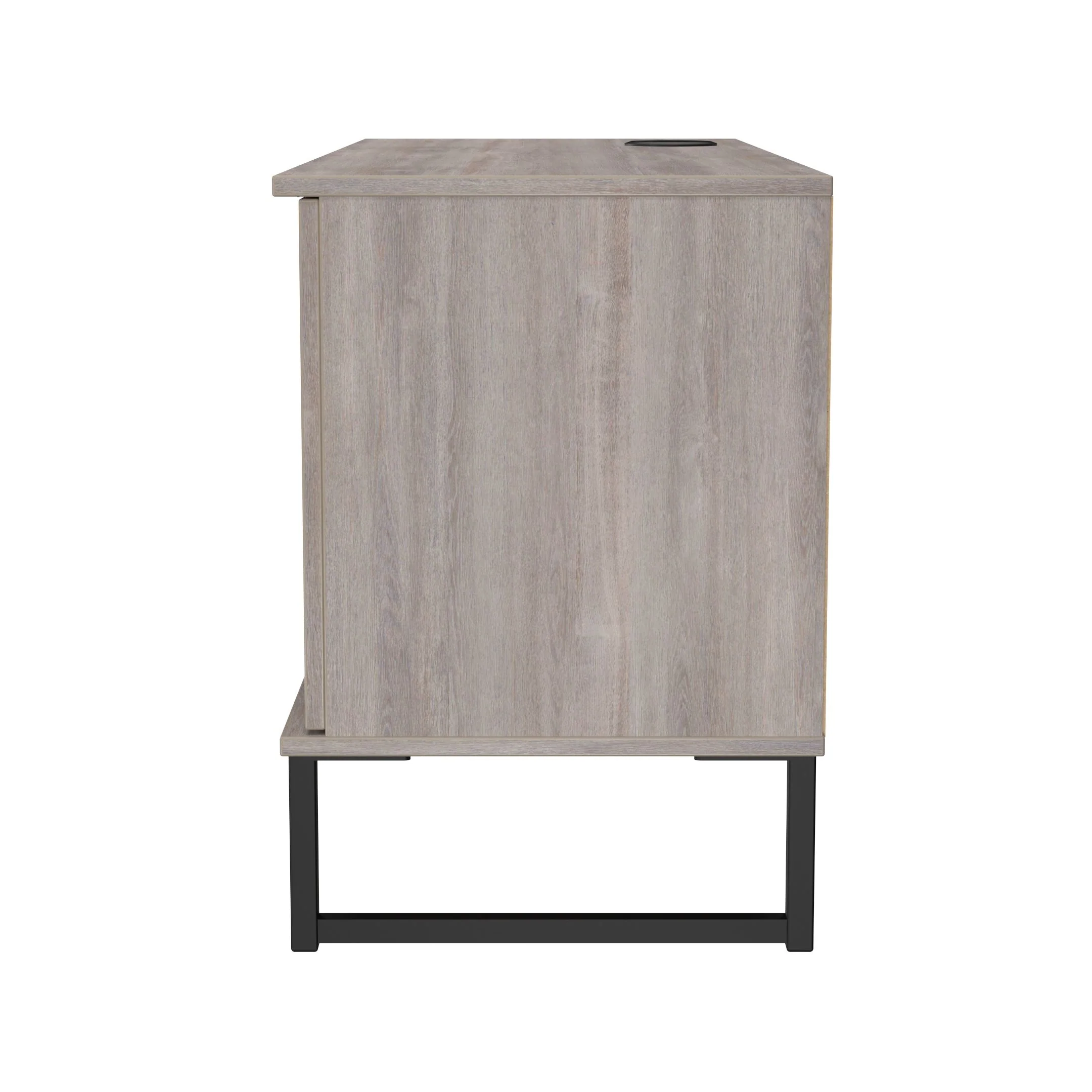 Havana 1 Door Open Shelf TV Unit In Grey Oak - Image 3