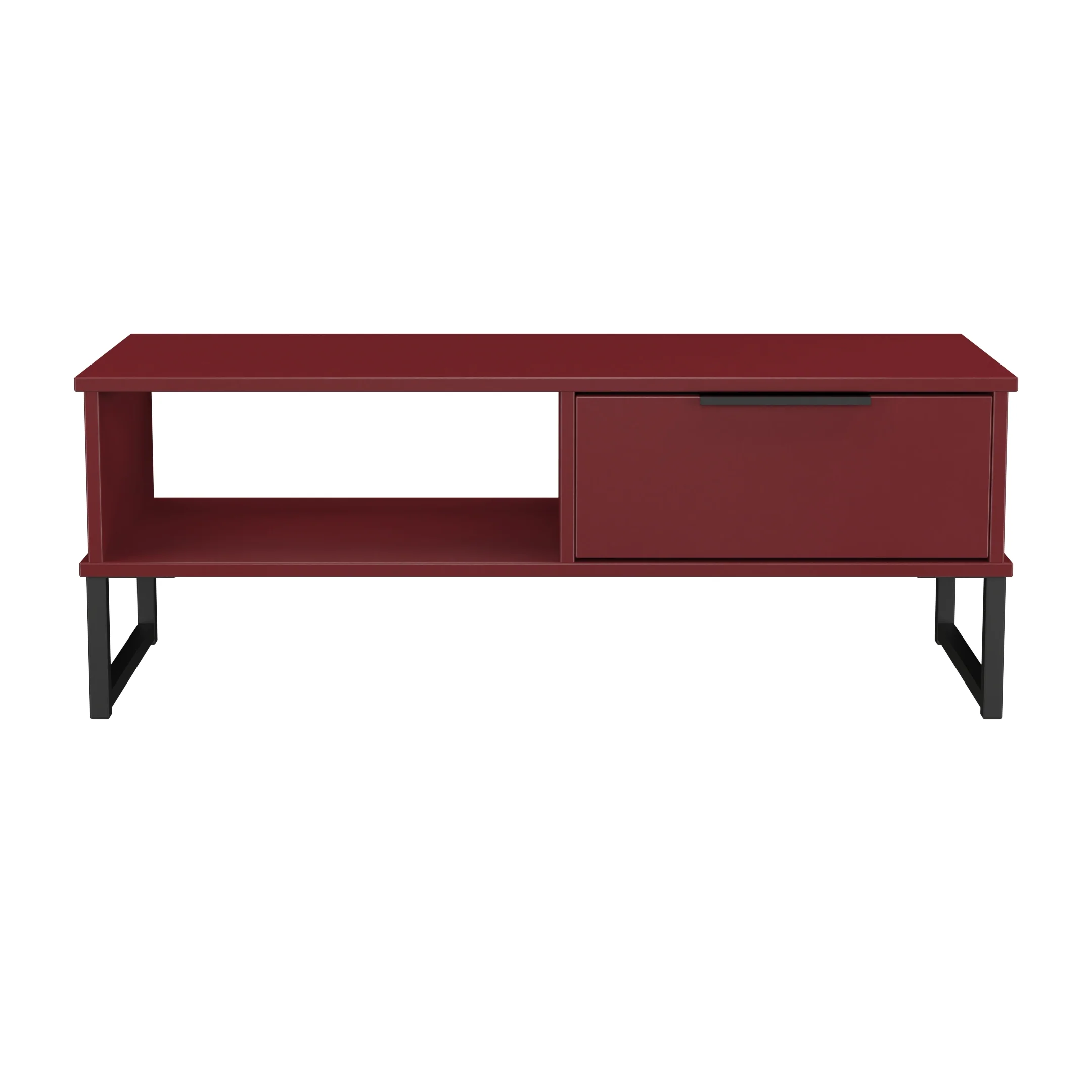 Havana Ready Assembled 1 Drawer Coffee Table in Red Matt - Image 2