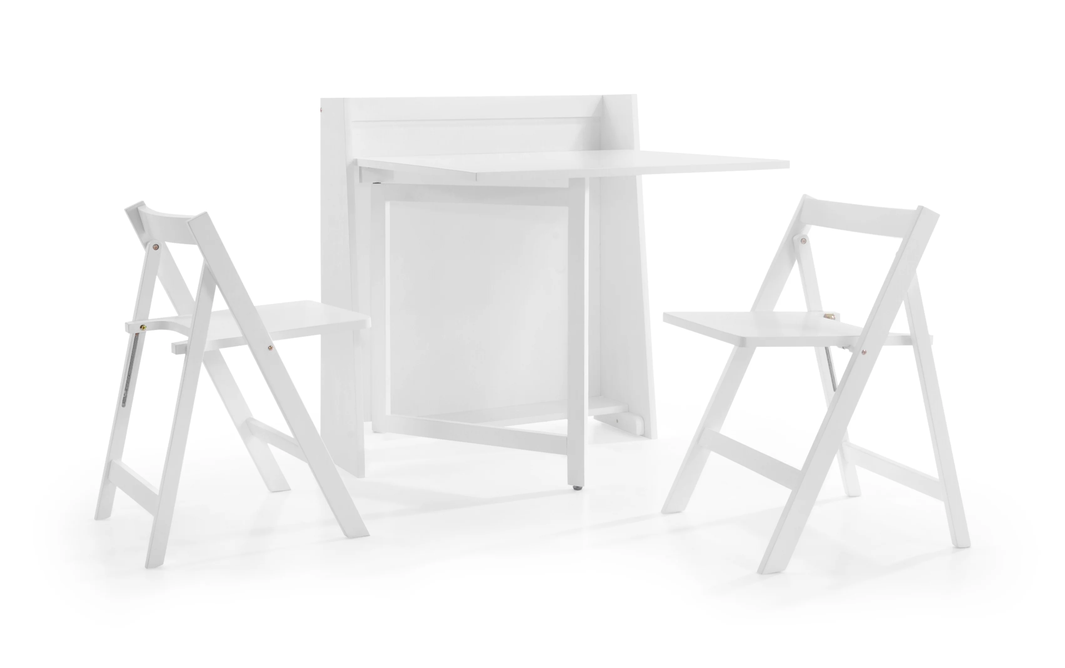 Stockholm Compact Folding White Dining Set - Image 3