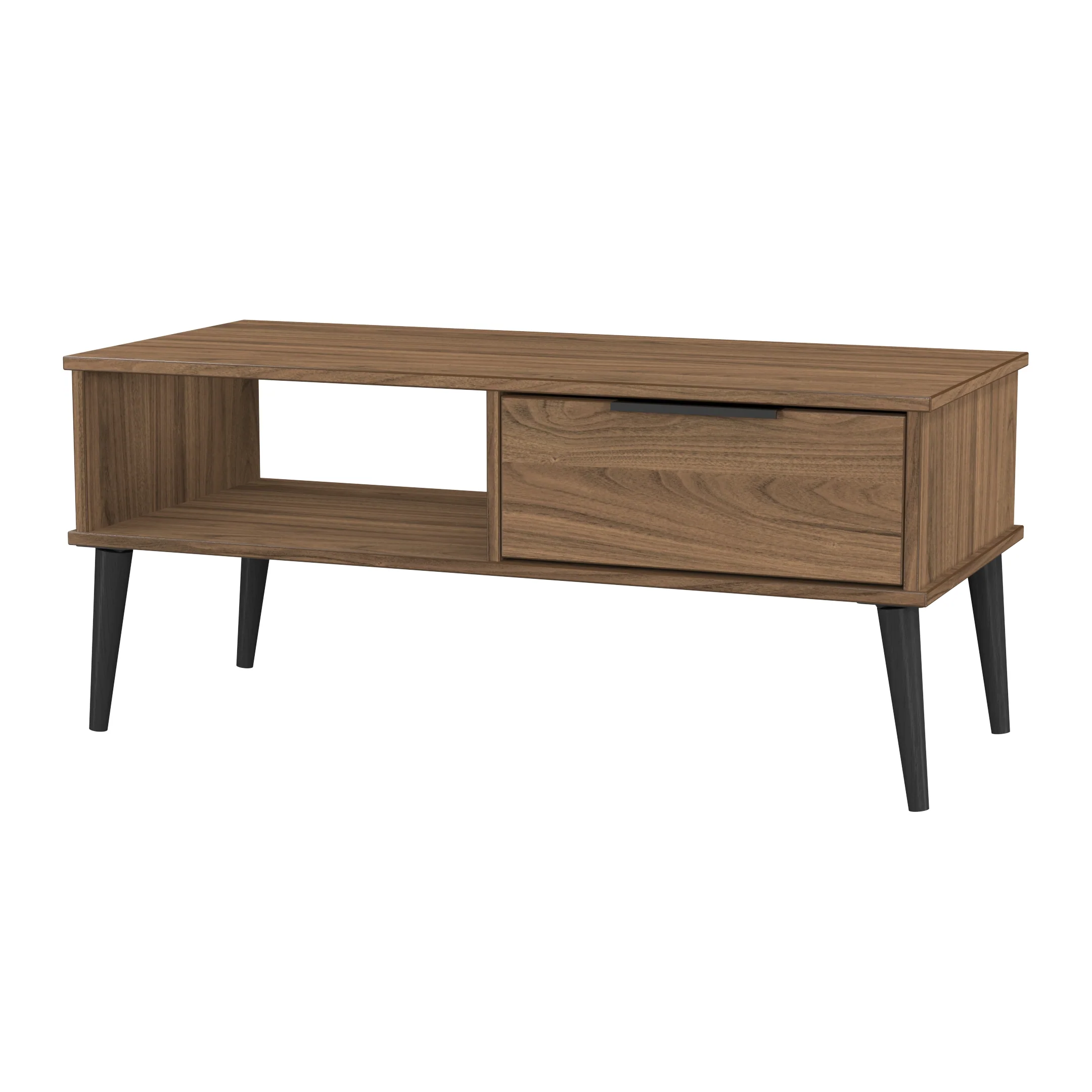 Helsinki Ready Assembled 1 Drawer Coffee Table in Carini Walnut - Image 3