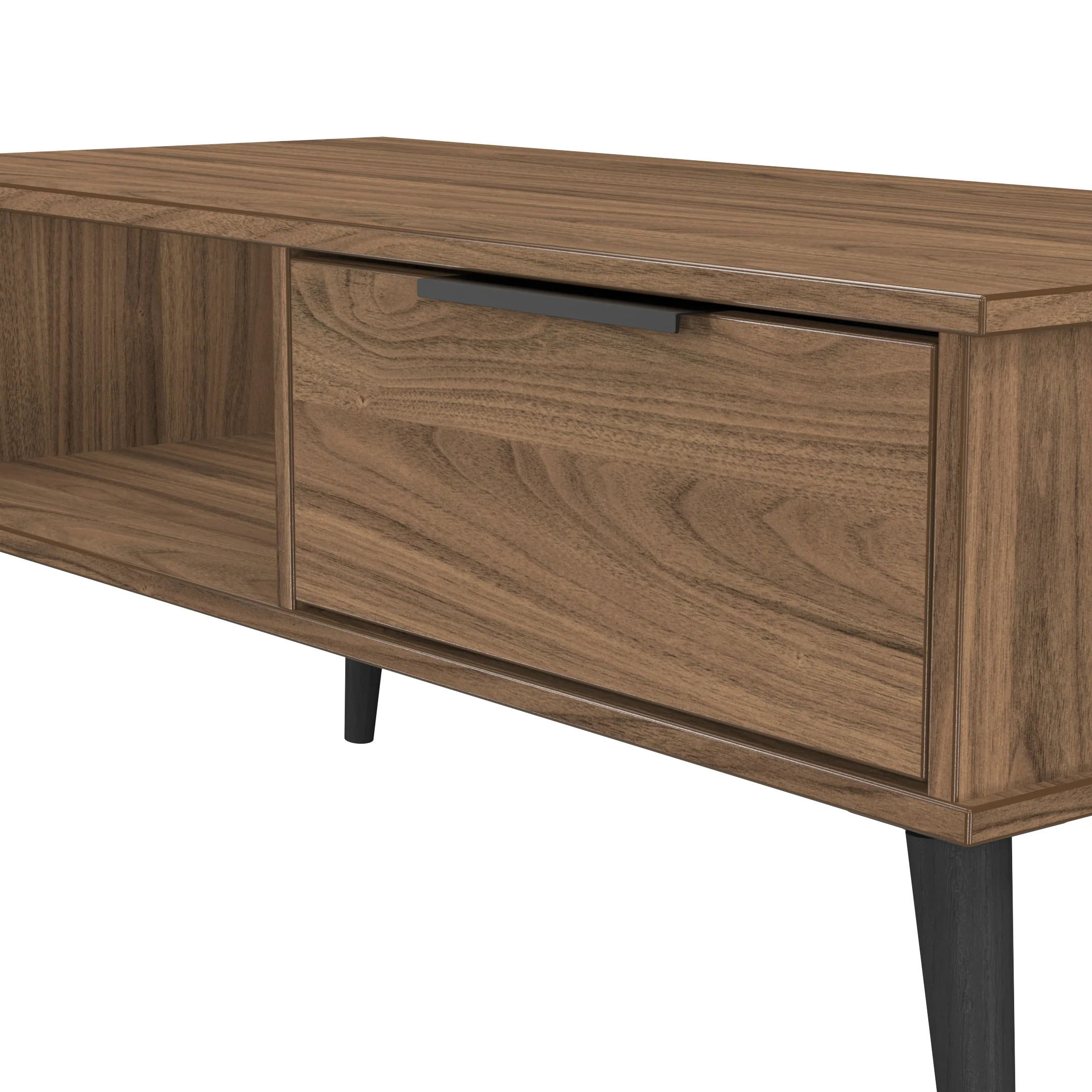 Helsinki Ready Assembled 1 Drawer Coffee Table in Carini Walnut - Image 4