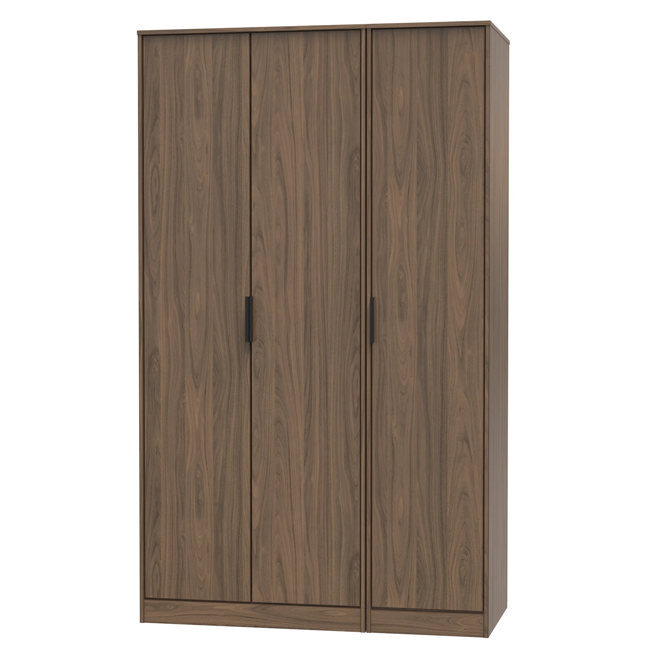 Helsinki Ready Assembled 3 Door Wardrobe in Carini Walnut - Image 3