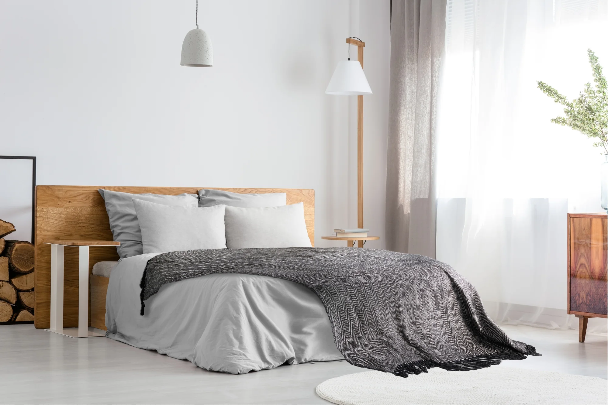 Herringbone - Recycled Cotton Throw in  Black (70" x 100") - Image 6