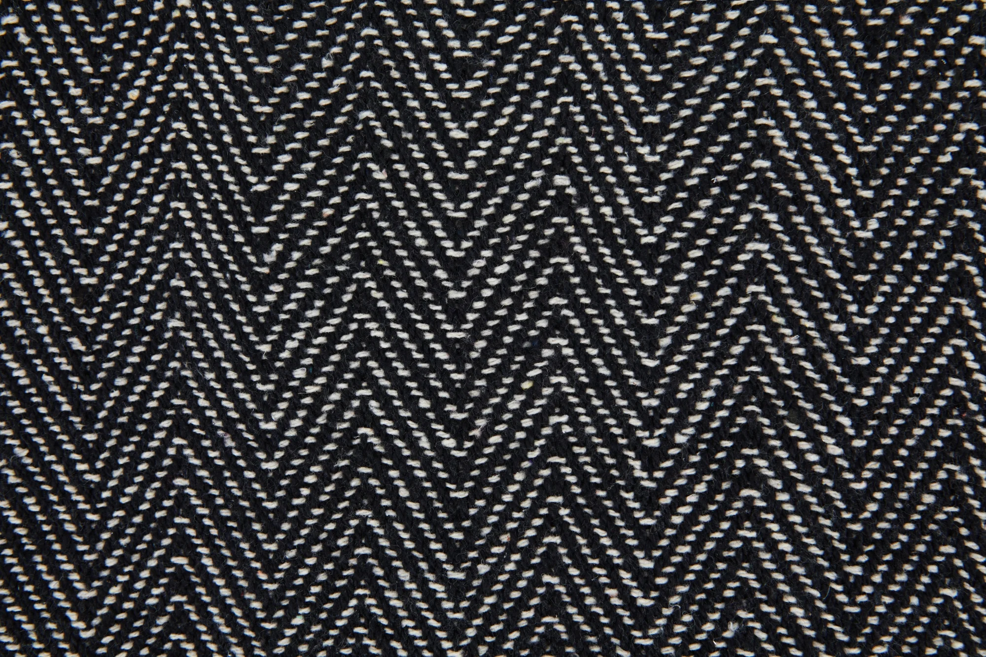 Herringbone - Recycled Cotton Throw in  Black (50" x 60") - Image 5