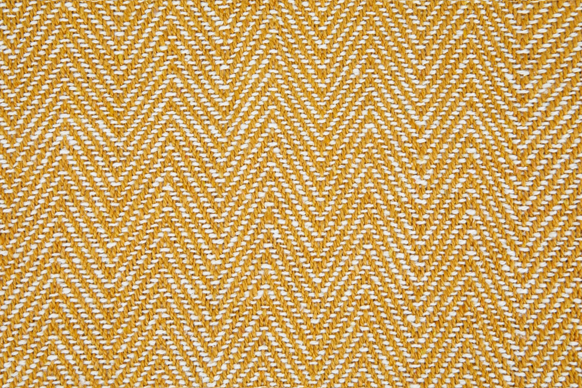 Herringbone - Recycled Cotton Throw In Ochre (50x60") - Image 5