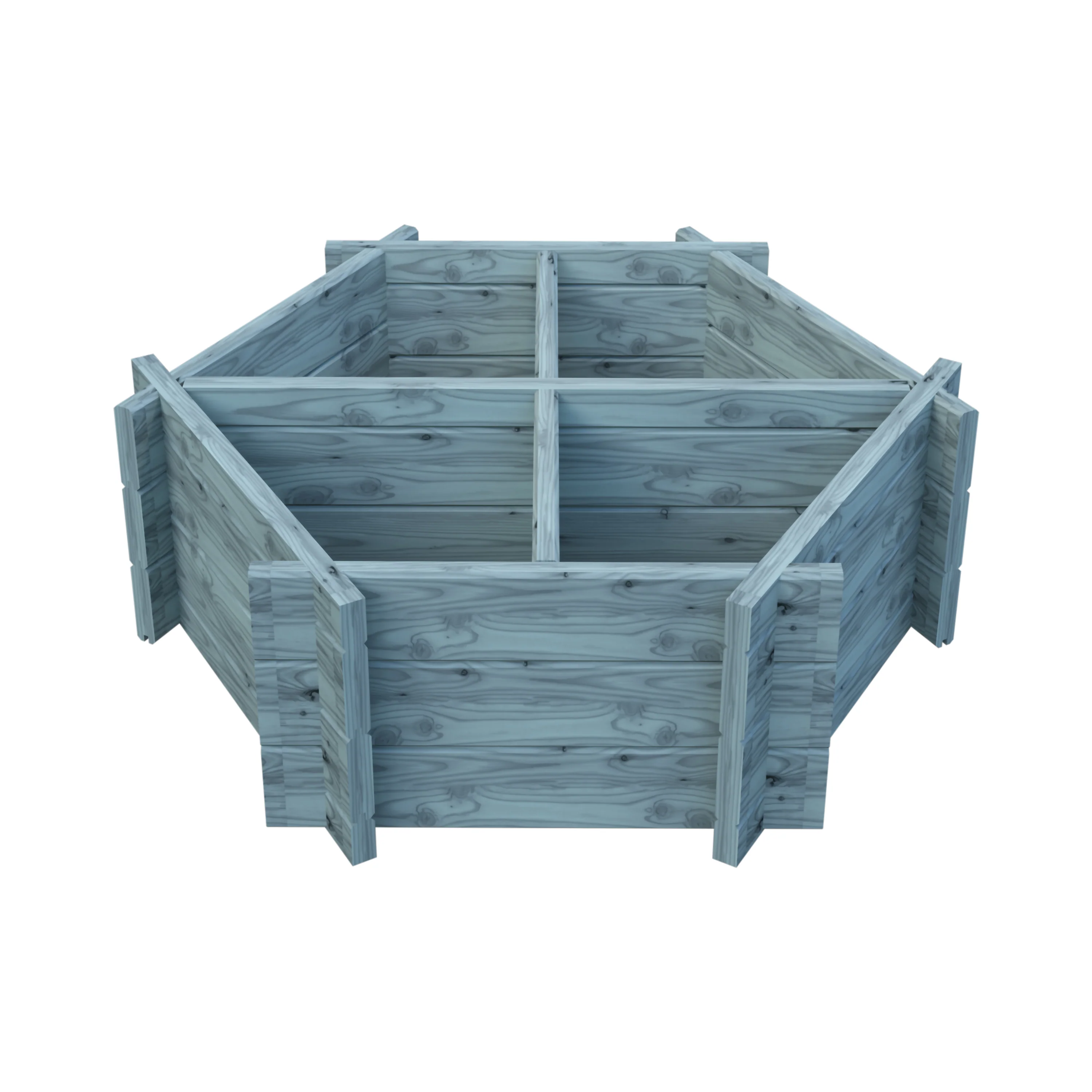 Hexagonal Planter Pressure Treated With 4 Segments - Image 4