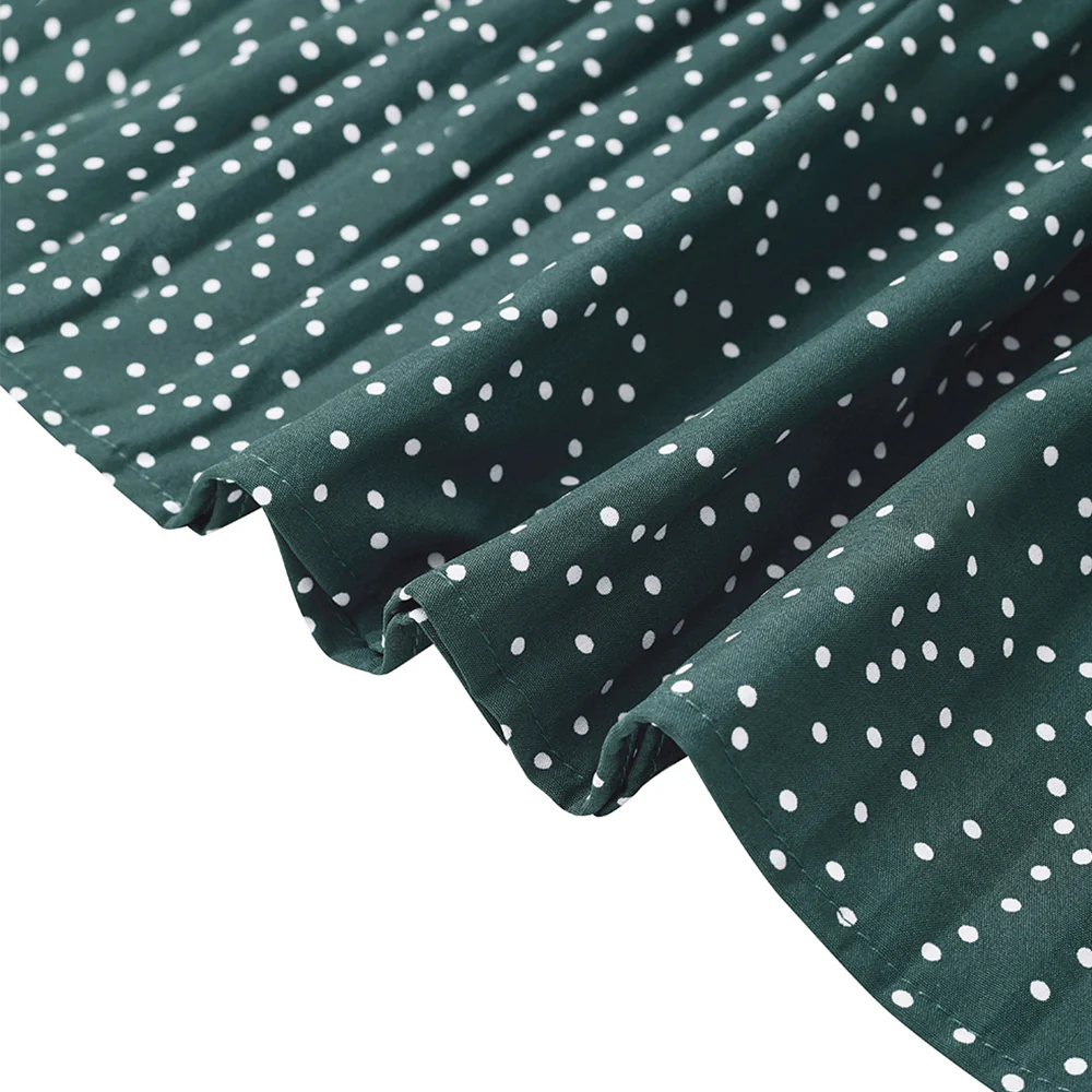 High Waist Vacation Polka Dot Skirt - Image 8