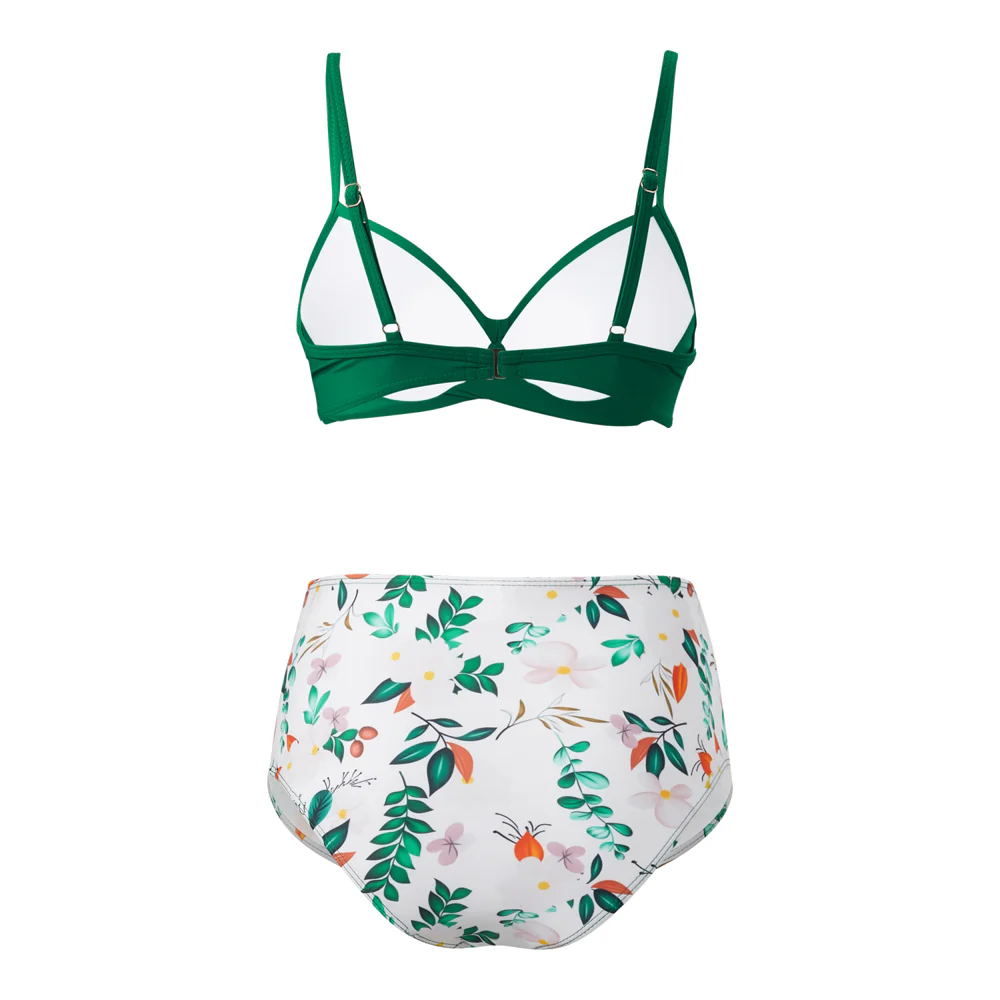 High-waisted Two-Piece Swimsuit Set - Image 4