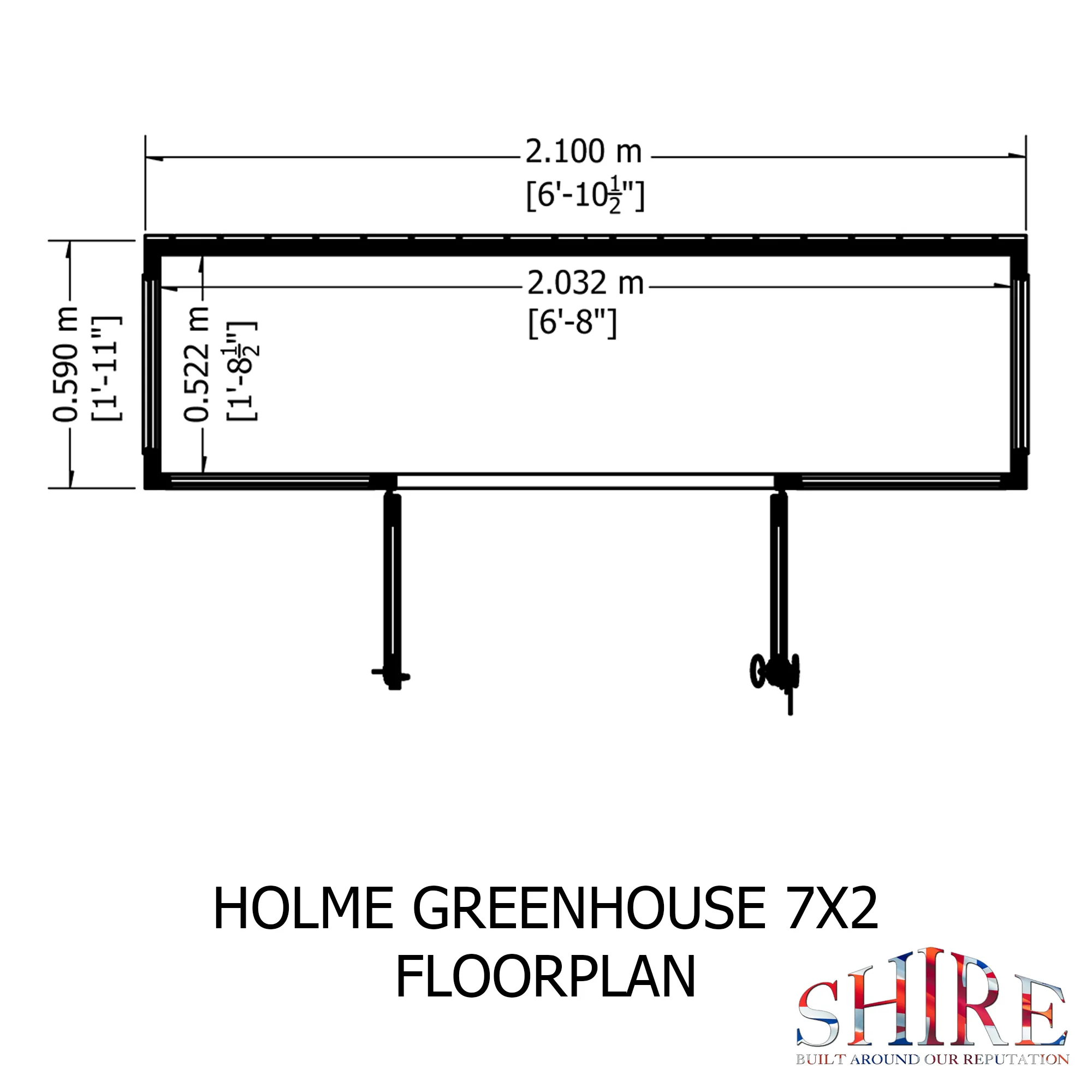 Holme 7 Ft X 3 Ft Greenhouse - Image 10