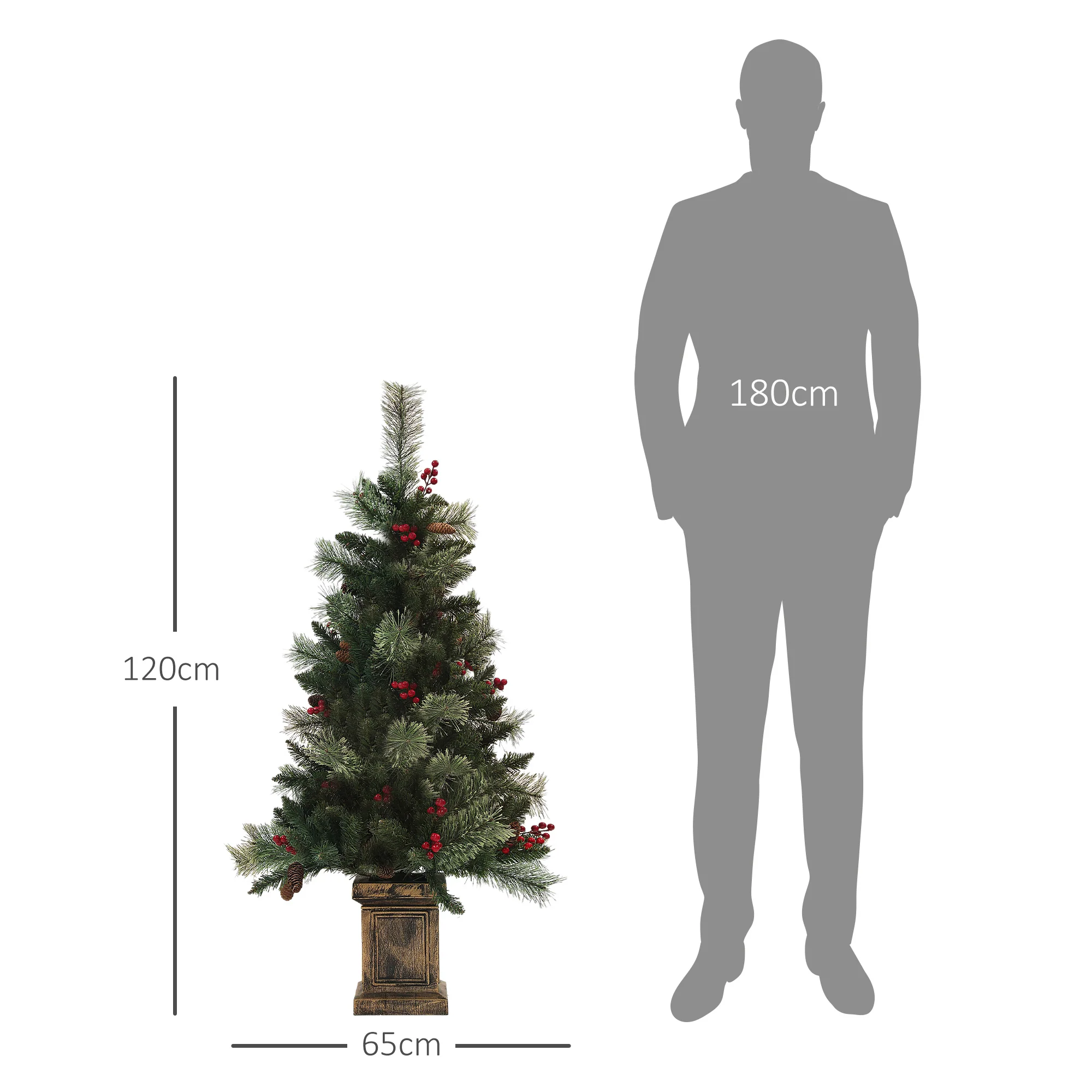 HOMCOM 1.2m Prelit Christmas Tree With 100 Warm White LED Lights And 8 Modes - Image 5