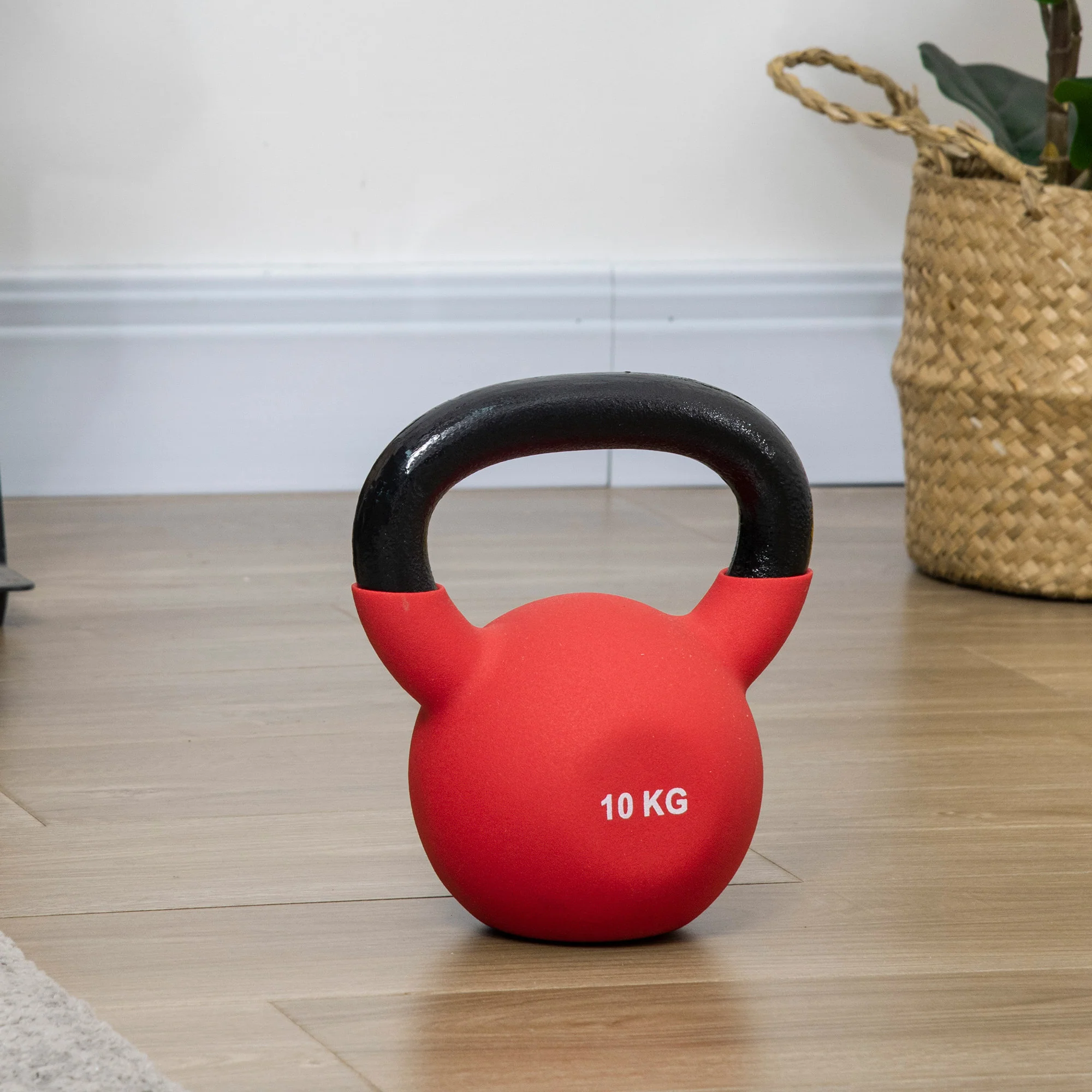 HOMCOM 10KG Kettlebell With Soft Body And Non-Slip Handle, Red - Image 7
