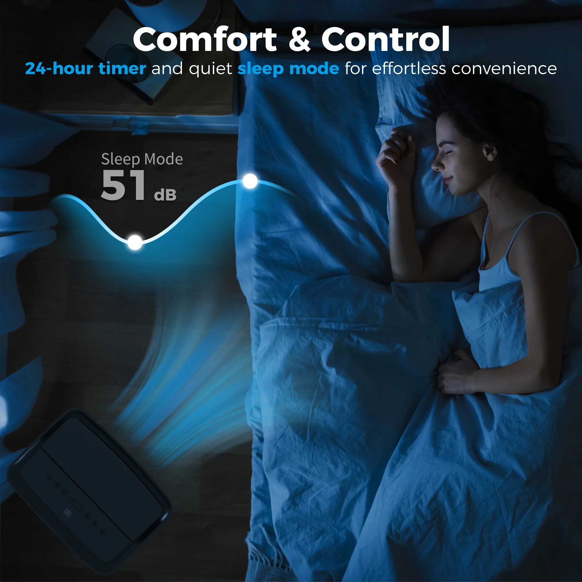 HOMCOM 12,000 BTU Portable Air Conditioner Unit With Remote, 24H Timer - Image 8