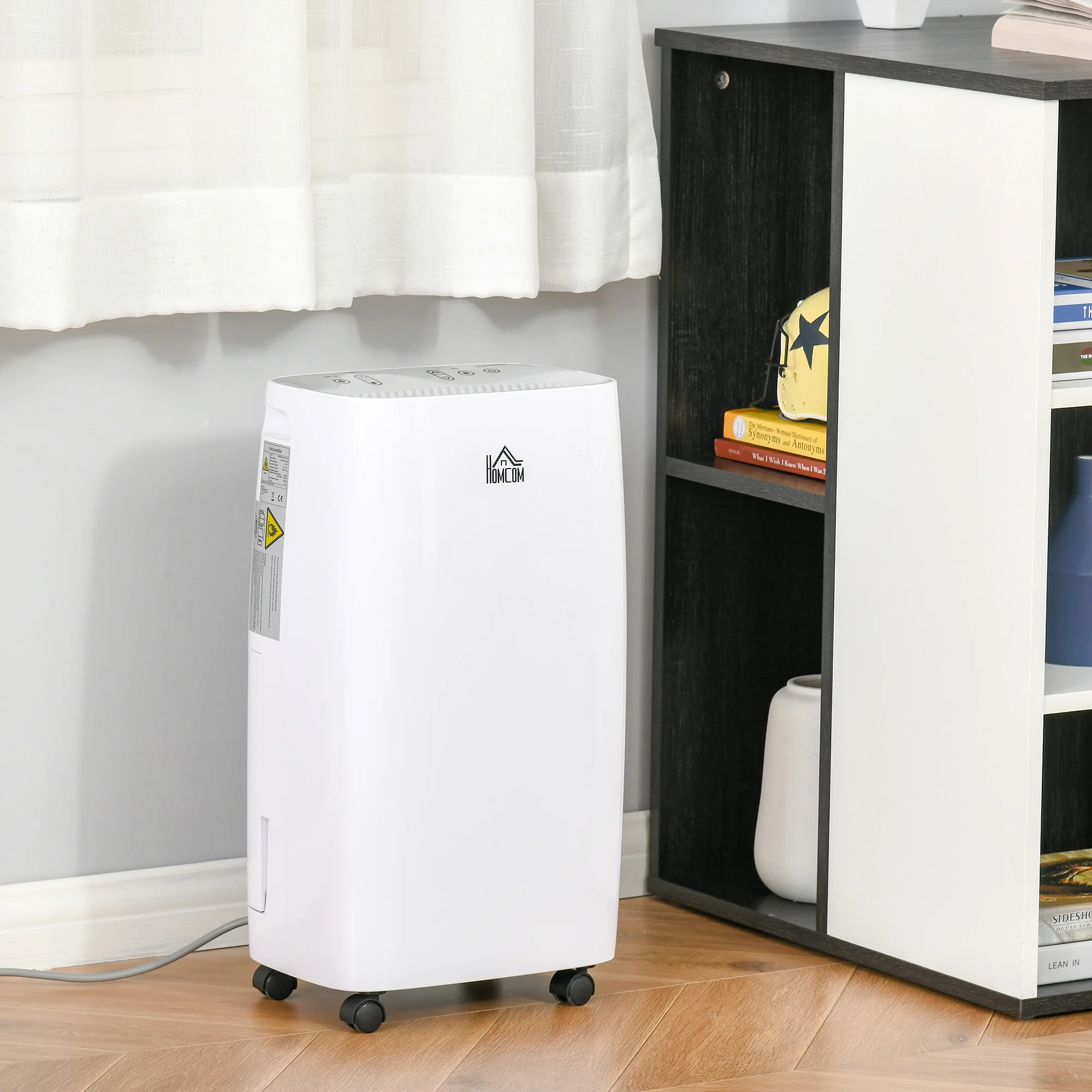 HOMCOM 12L/Day 2500ml Dehumidifier For Home With 24H Timer And 2 Speed Modes - Image 2