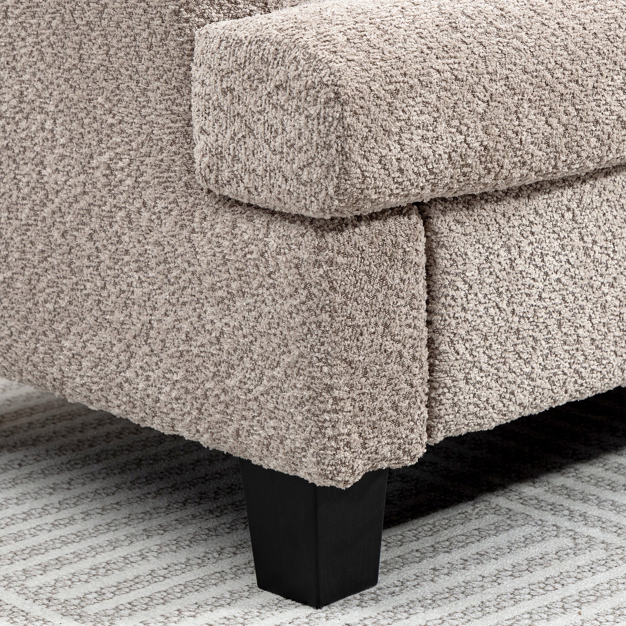 HOMCOM 138 cm Chenille Fabric Loveseat Sofa with S-springs - Image 17