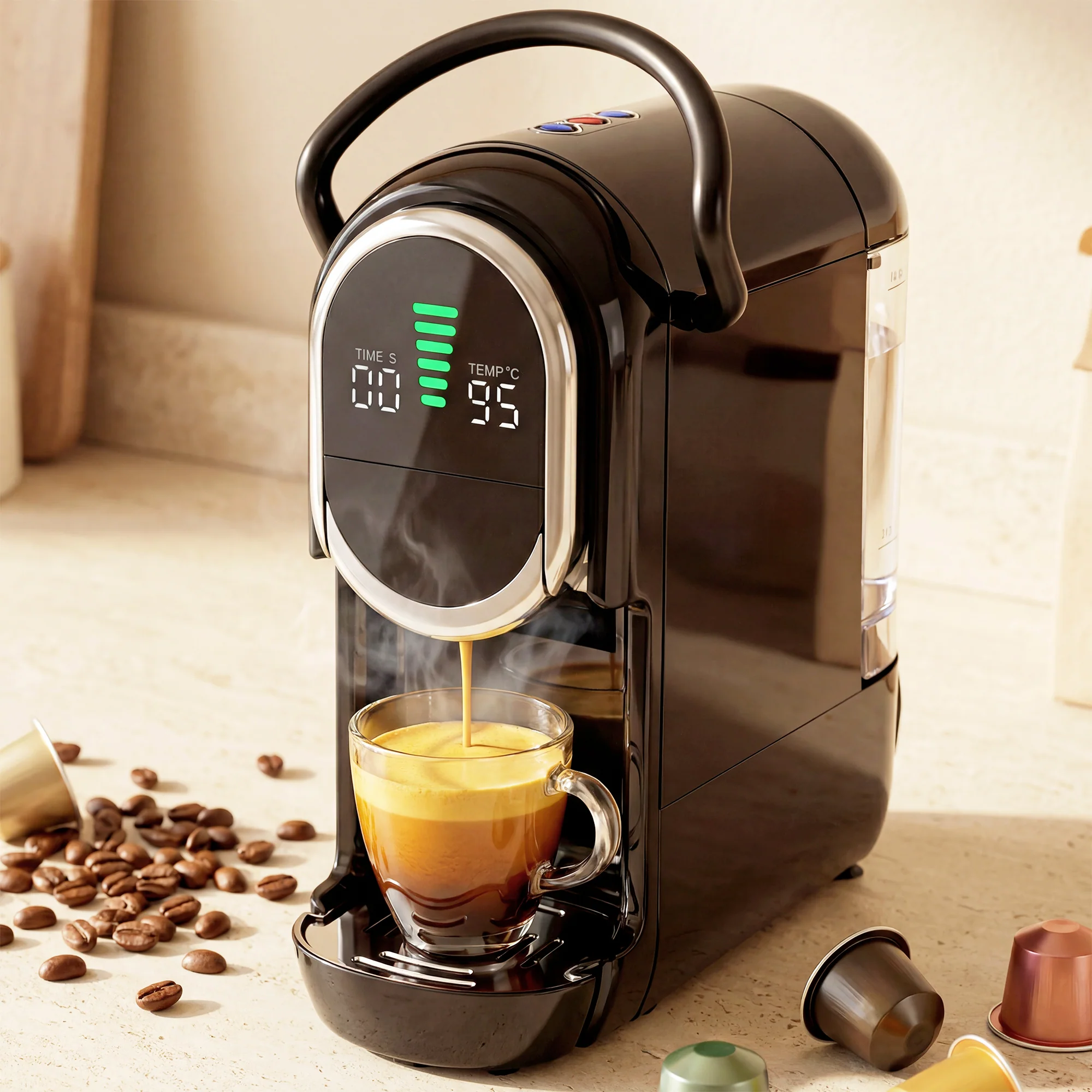 HOMCOM 19 Bar Pod Coffee Machine For Nespresso And Dolce Gusto Capsule - Image 9