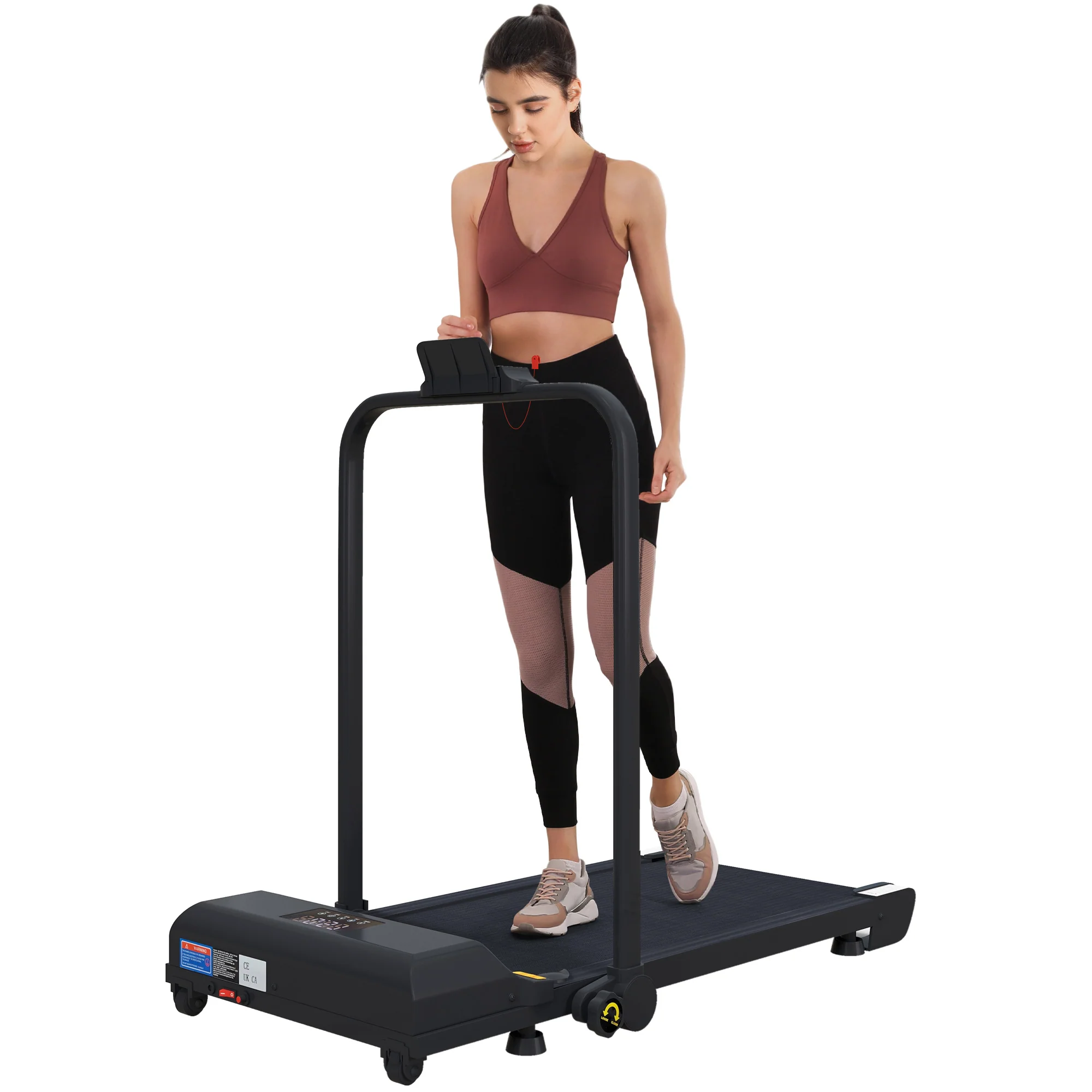 HOMCOM 2.5HP Folding Treadmill Walking Pad with Remote Control, 1-10KM/H