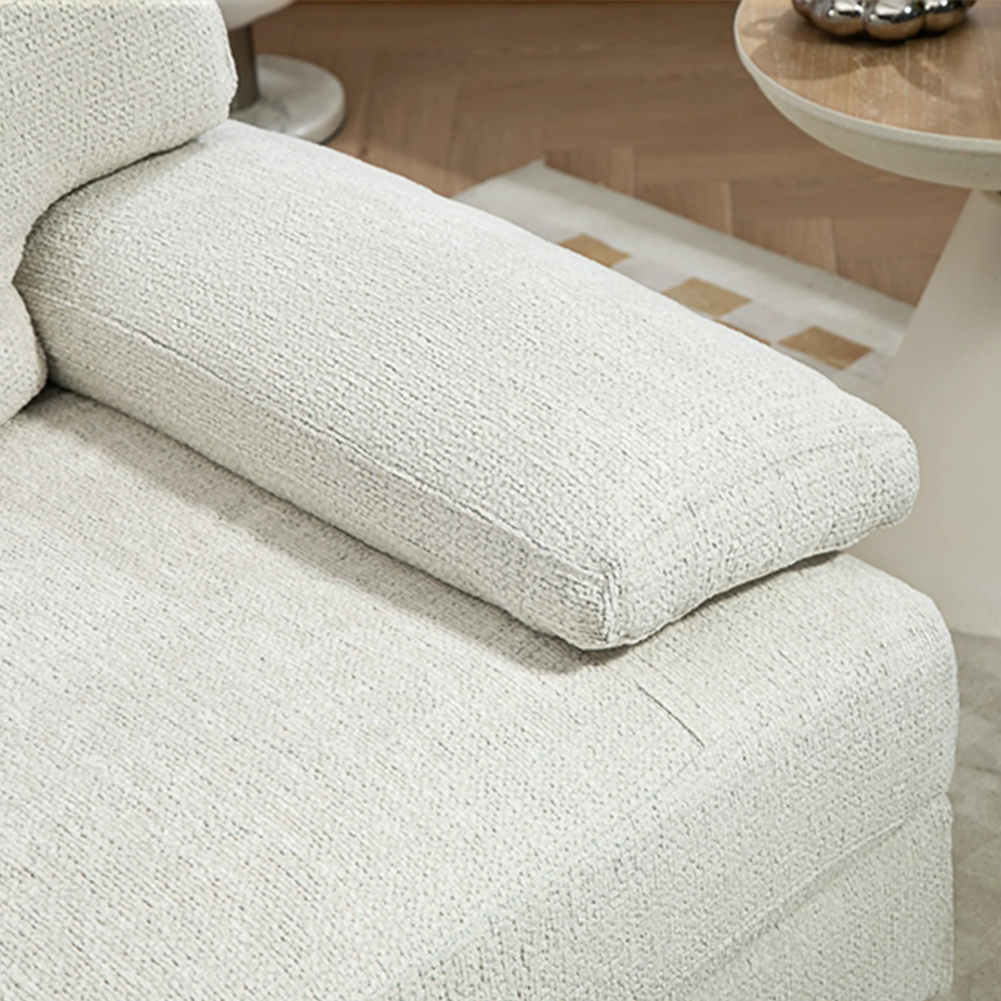 HOMCOM 2 Seater Sofa Modern Loveseat with Metal Legs Spring Cushion Cream White - Image 8