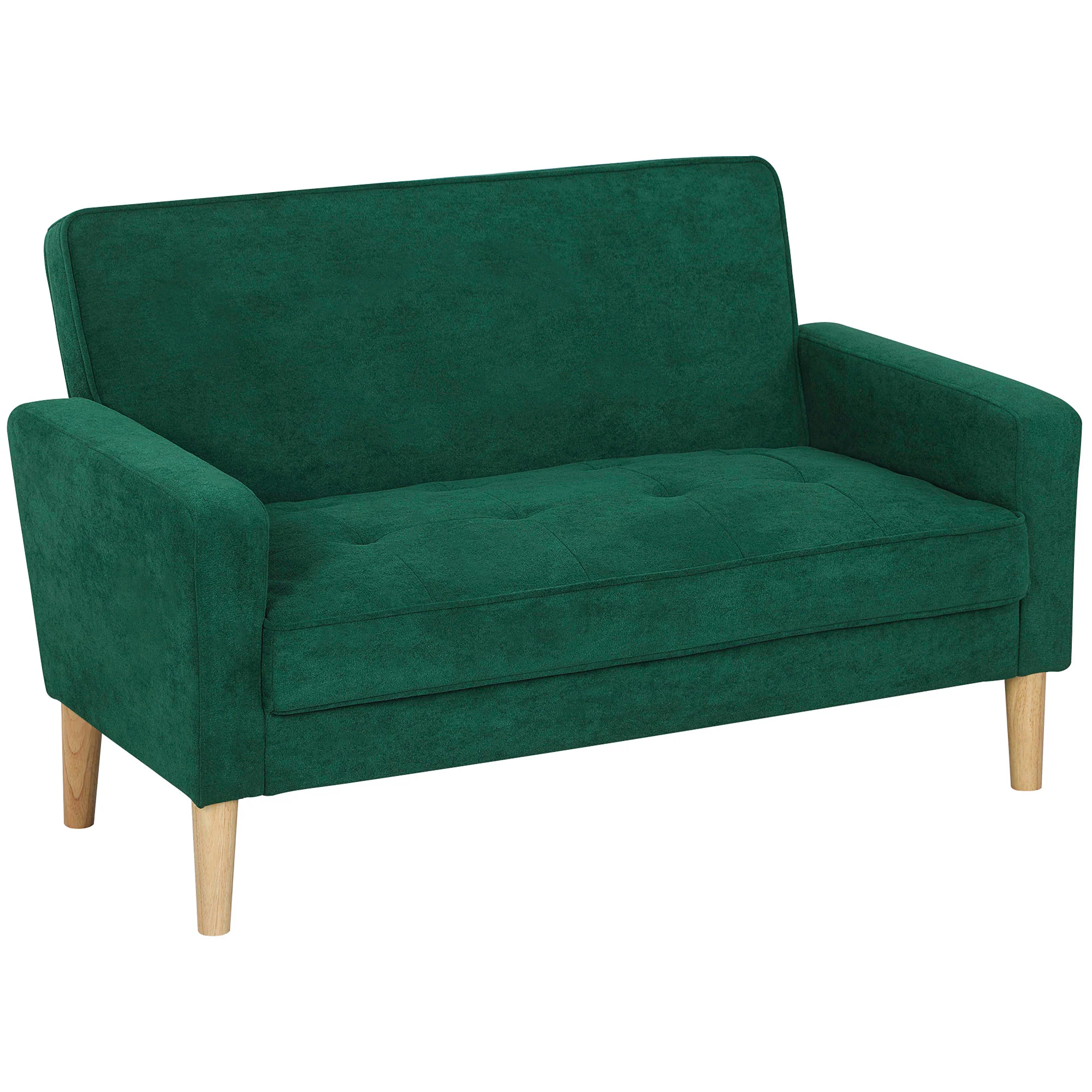 HOMCOM 2 Seater Sofa, Velvet-Feel Upholstered Loveseat For Small Space - Image 10