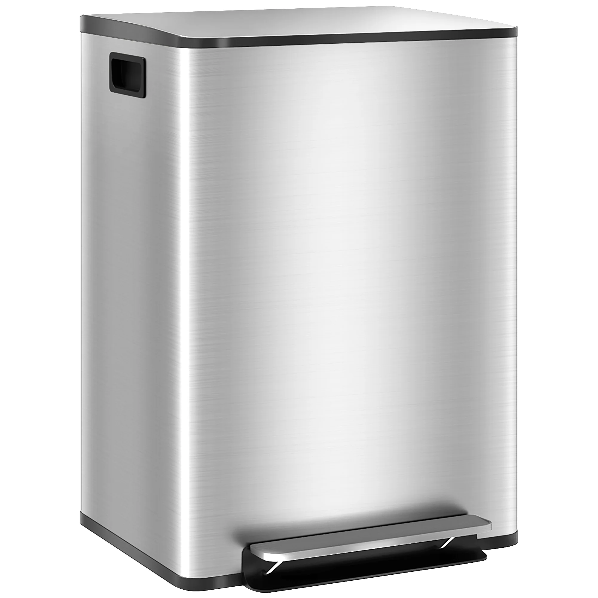HOMCOM 2 X 25L Double Kitchen Bin, Pedal Bin With Soft-Close Lid - Image 10