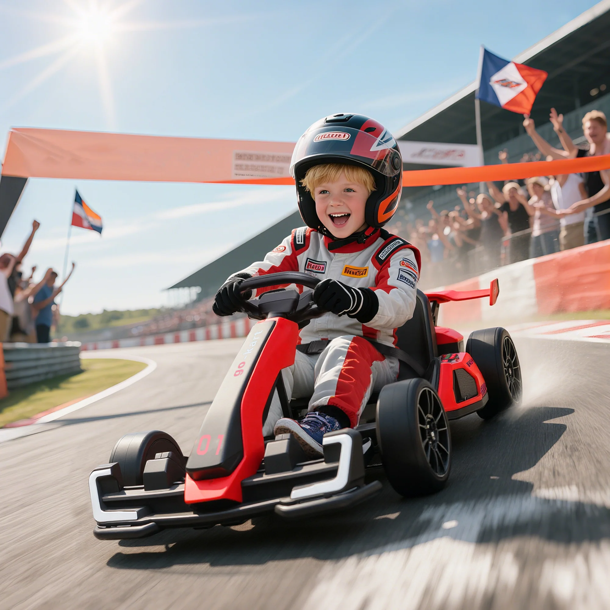 HOMCOM 24V Electric Go Kart For Kids With Adjustable Seat - Image 2
