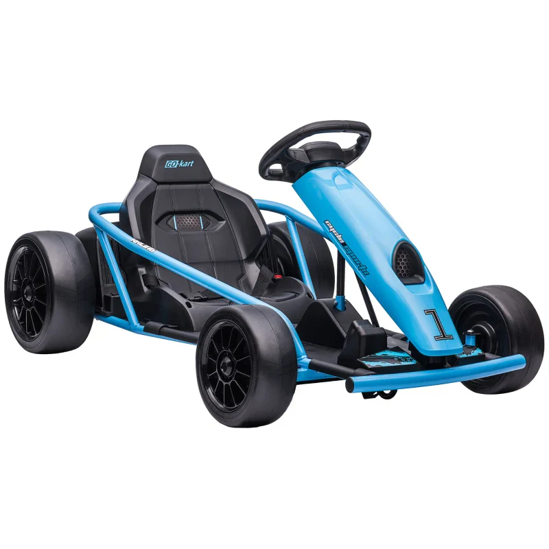 HOMCOM 24V Electric Go Kart for Kids with Music, Horn Honking, Slow Start - Image 10