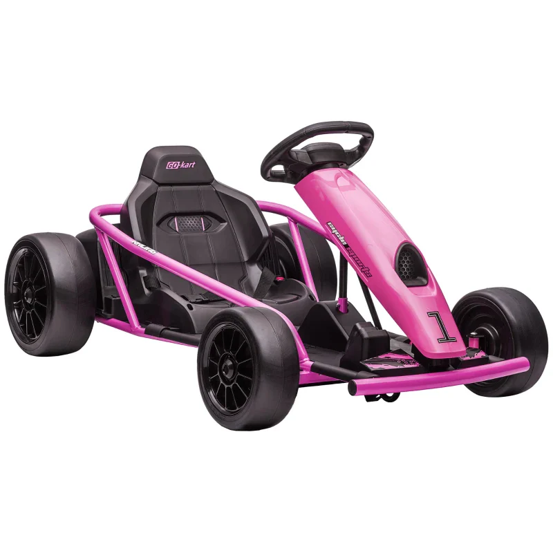 HOMCOM 24V Electric Go Kart for Kids with Music, Horn Honking, Slow Start - Image 11