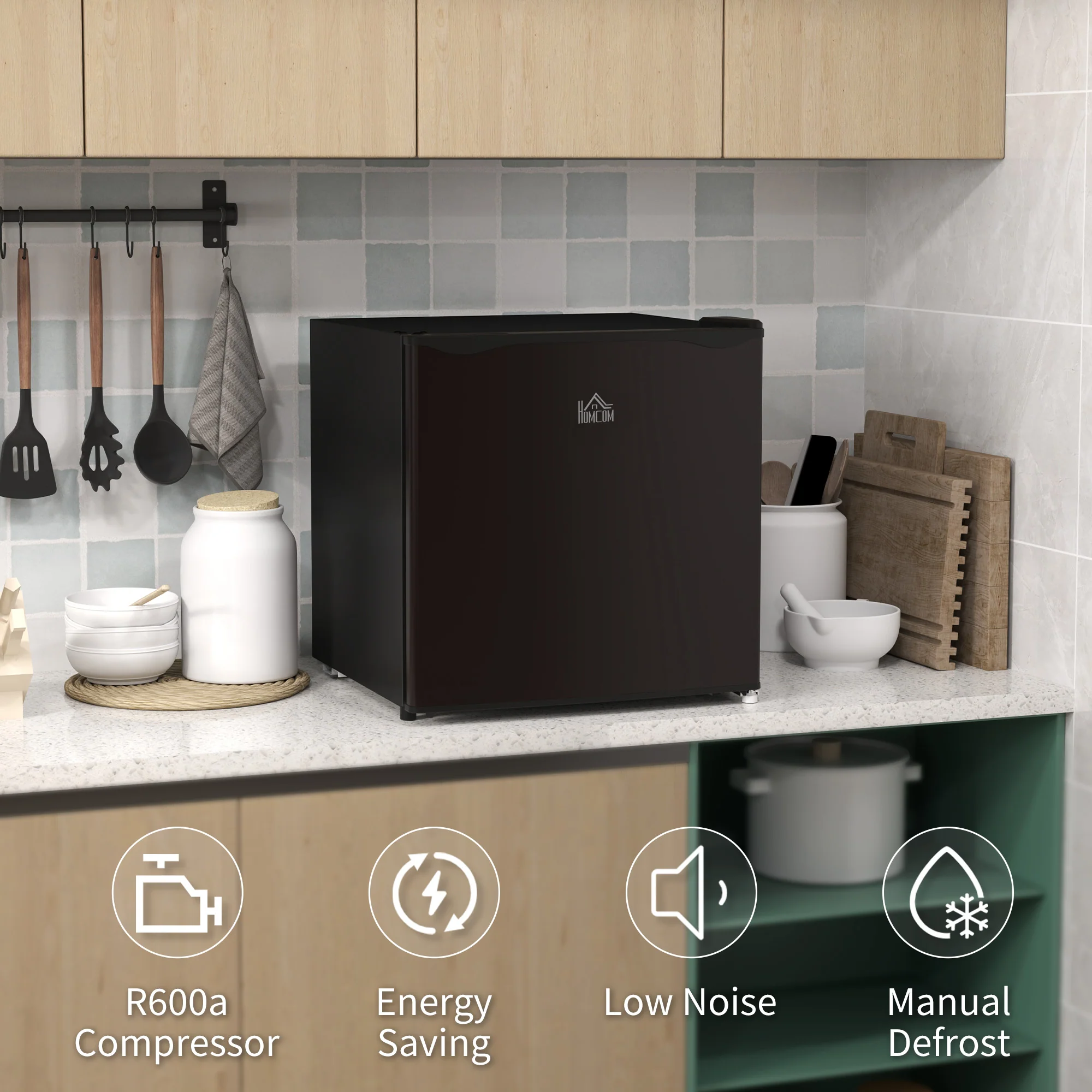 HOMCOM 35L Tabletop Freezer With Adjustable Temperature Wire Shelf - Image 17