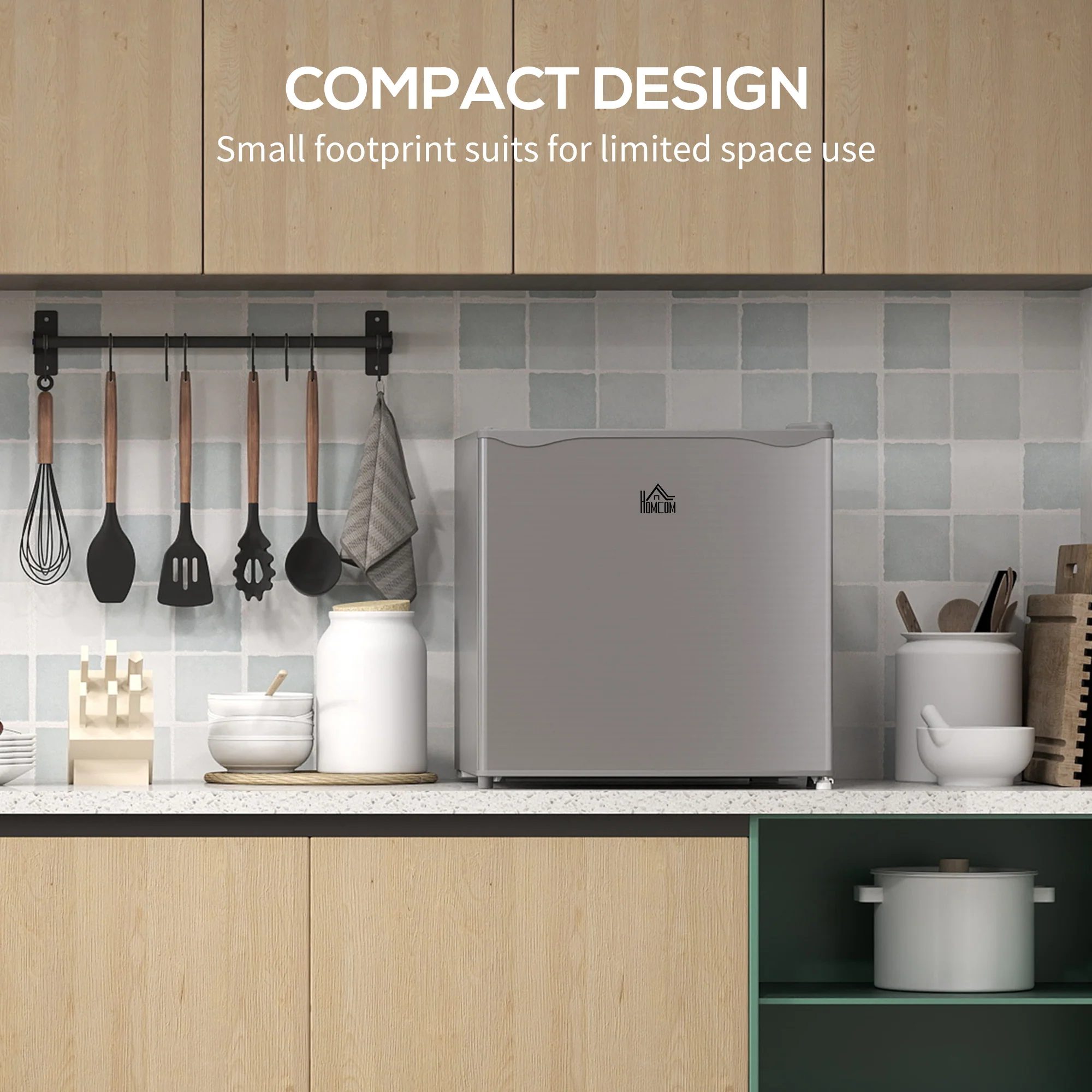HOMCOM 35L Tabletop Freezer With Adjustable Temperature Wire Shelf - Image 4