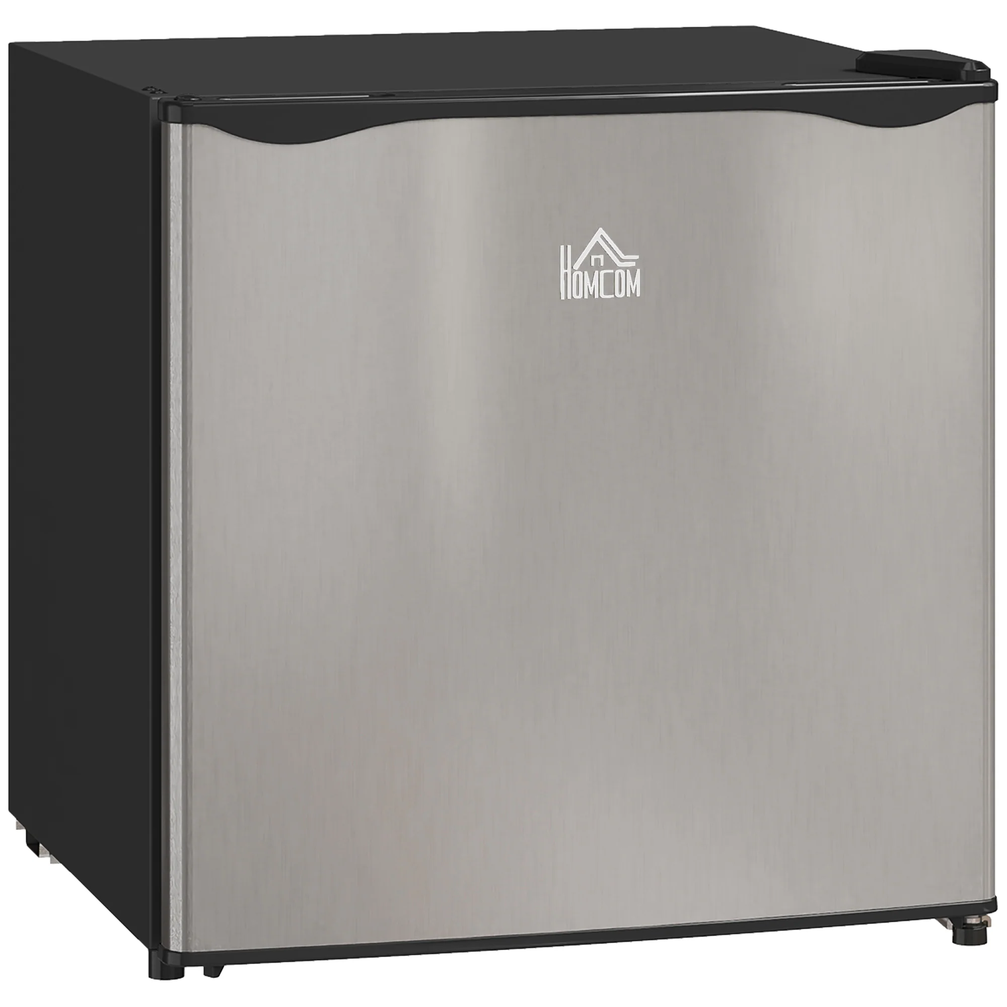 HOMCOM 46L Counter Top Fridge With Chiller Box Mini Fridge For Bedrooms Silver