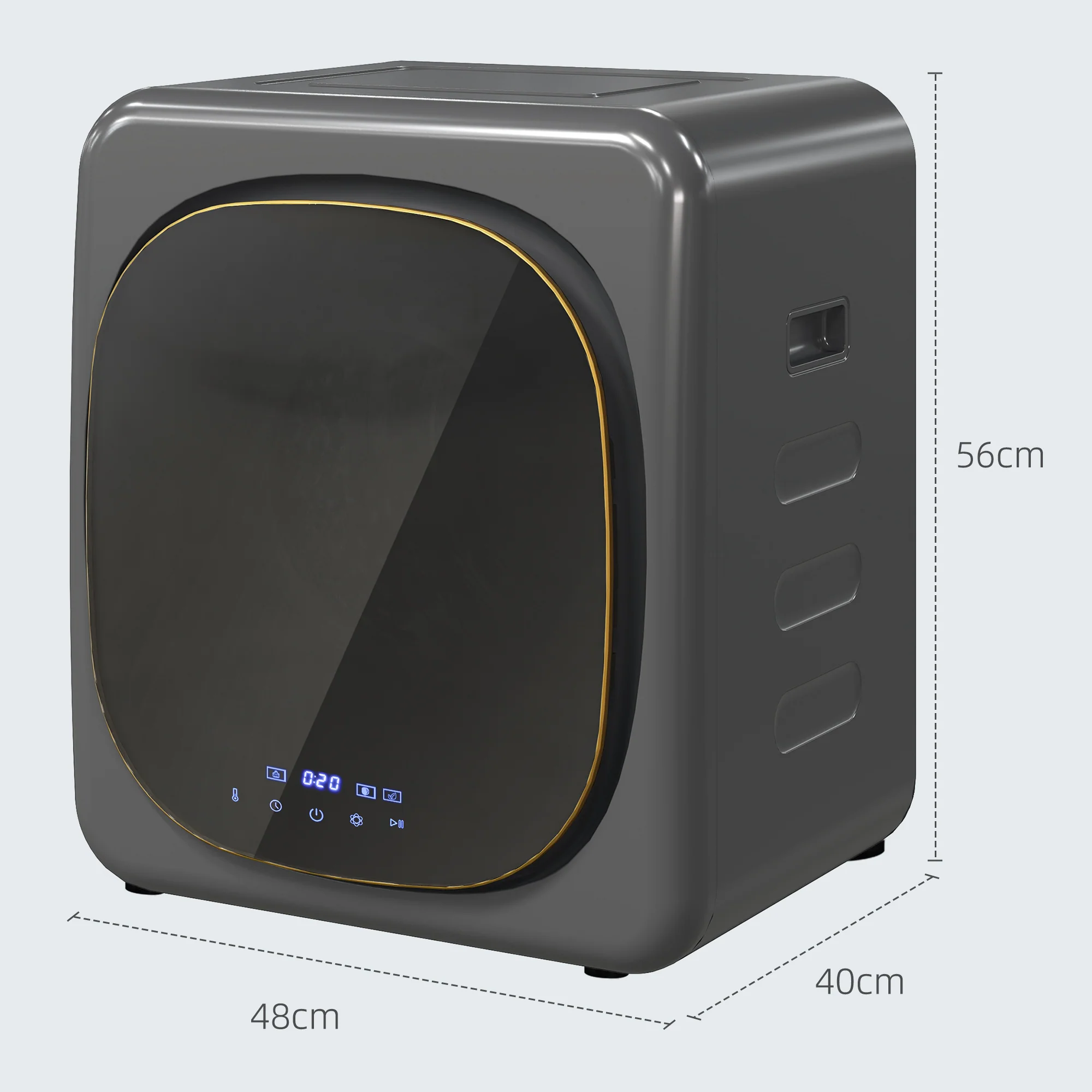 HOMCOM 4kg 800W Vented Tumble Dryer With Deodorize, Smart Mode - Image 14