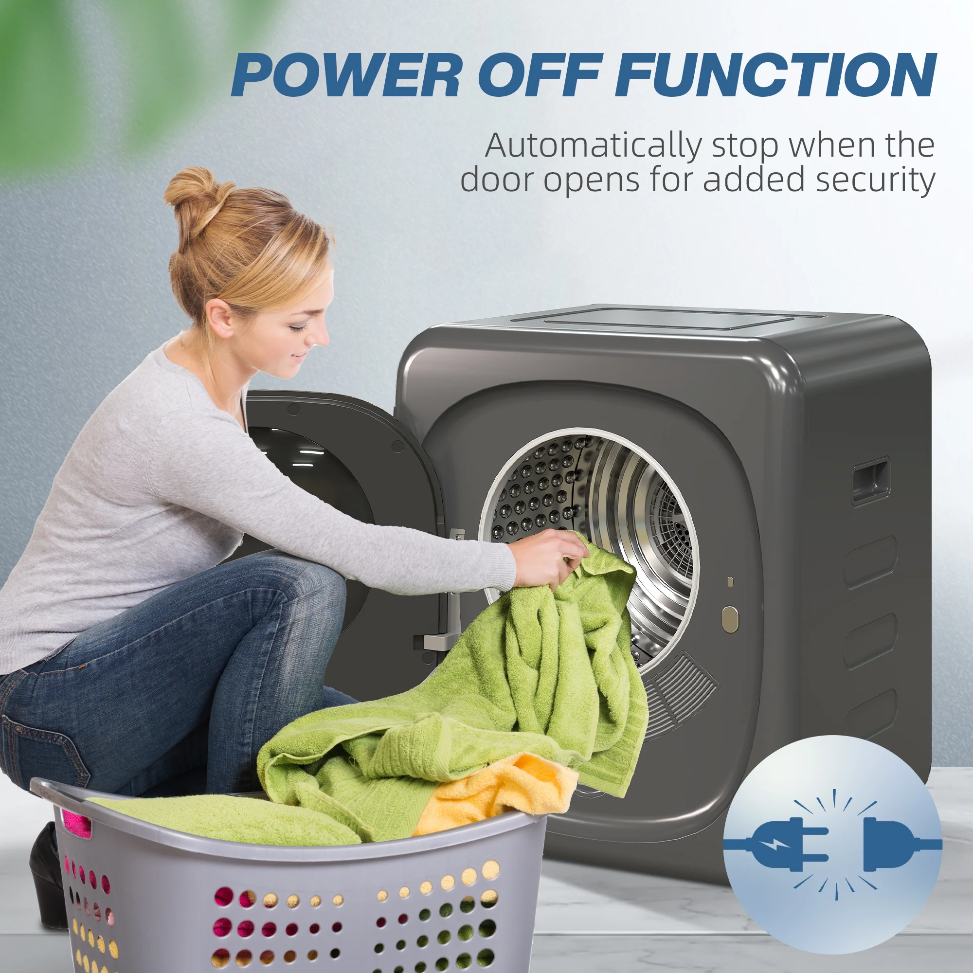 HOMCOM 4kg 800W Vented Tumble Dryer With Deodorize, Smart Mode - Image 16