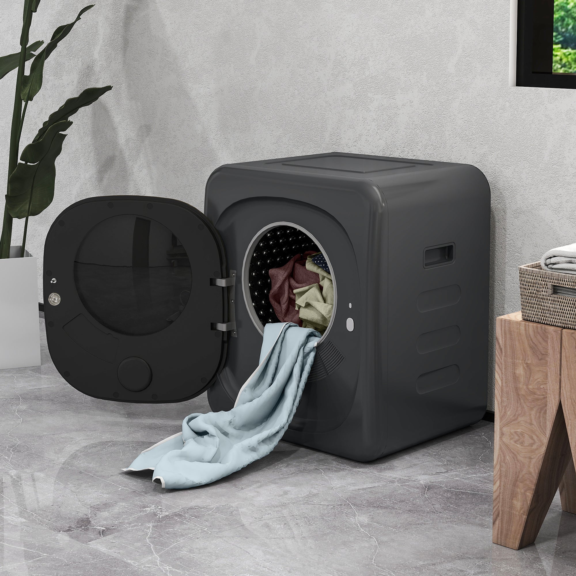 HOMCOM 4kg 800W Vented Tumble Dryer With Deodorize, Smart Mode - Image 18
