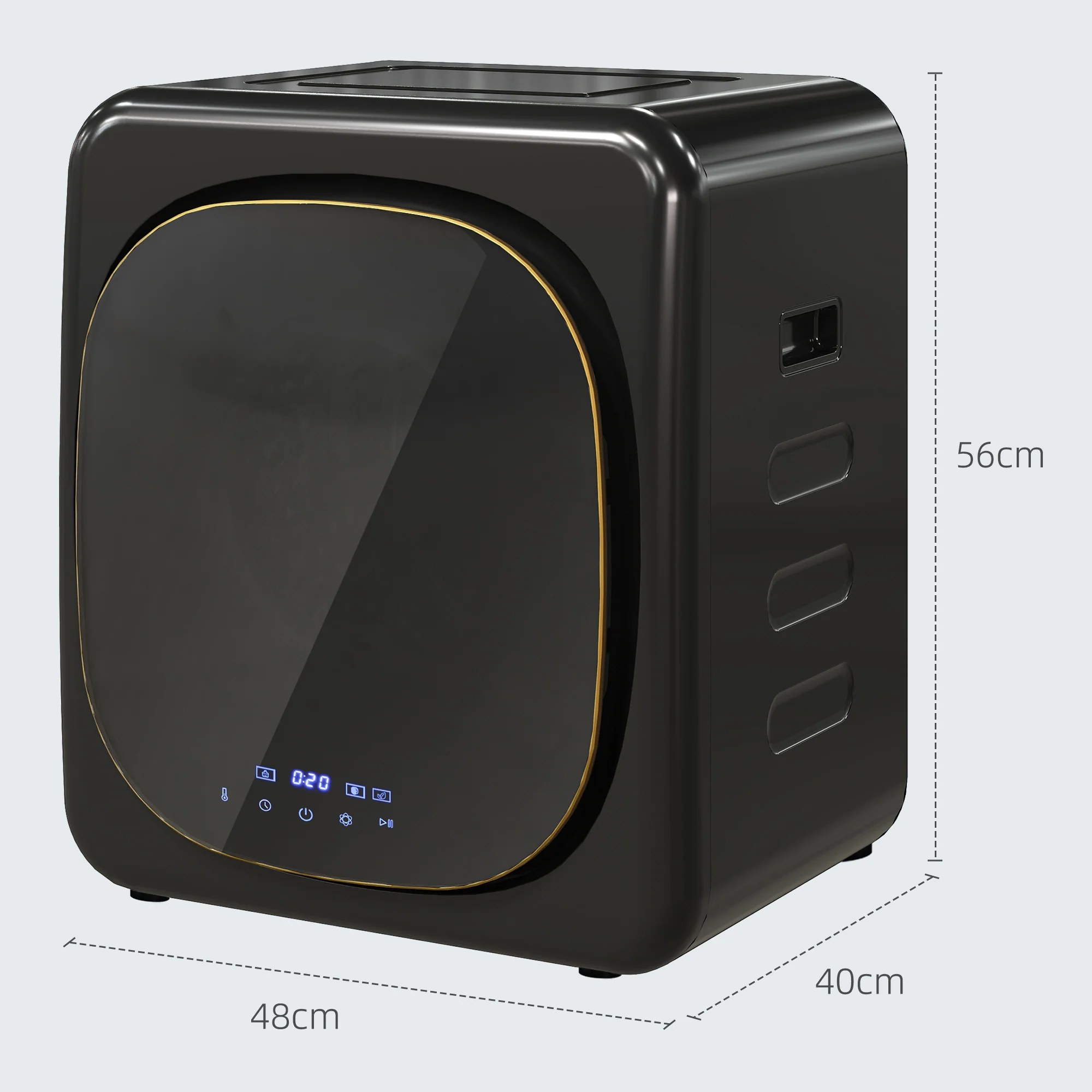 HOMCOM 4kg 800W Vented Tumble Dryer With Deodorize, Smart Mode - Image 5