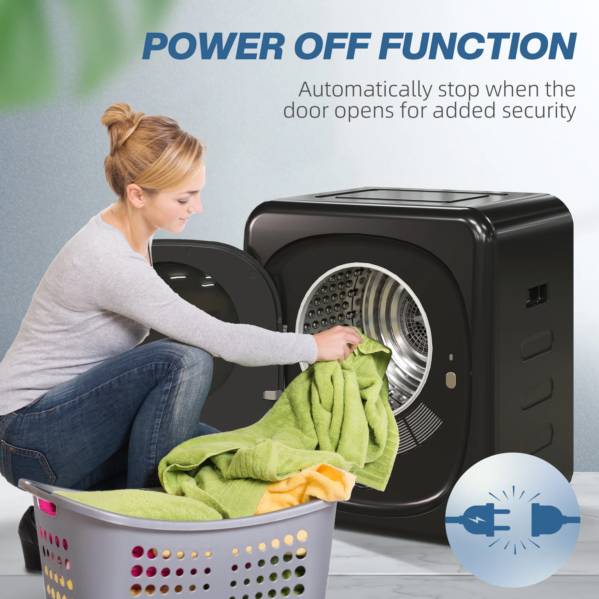 HOMCOM 4kg 800W Vented Tumble Dryer With Deodorize, Smart Mode - Image 7