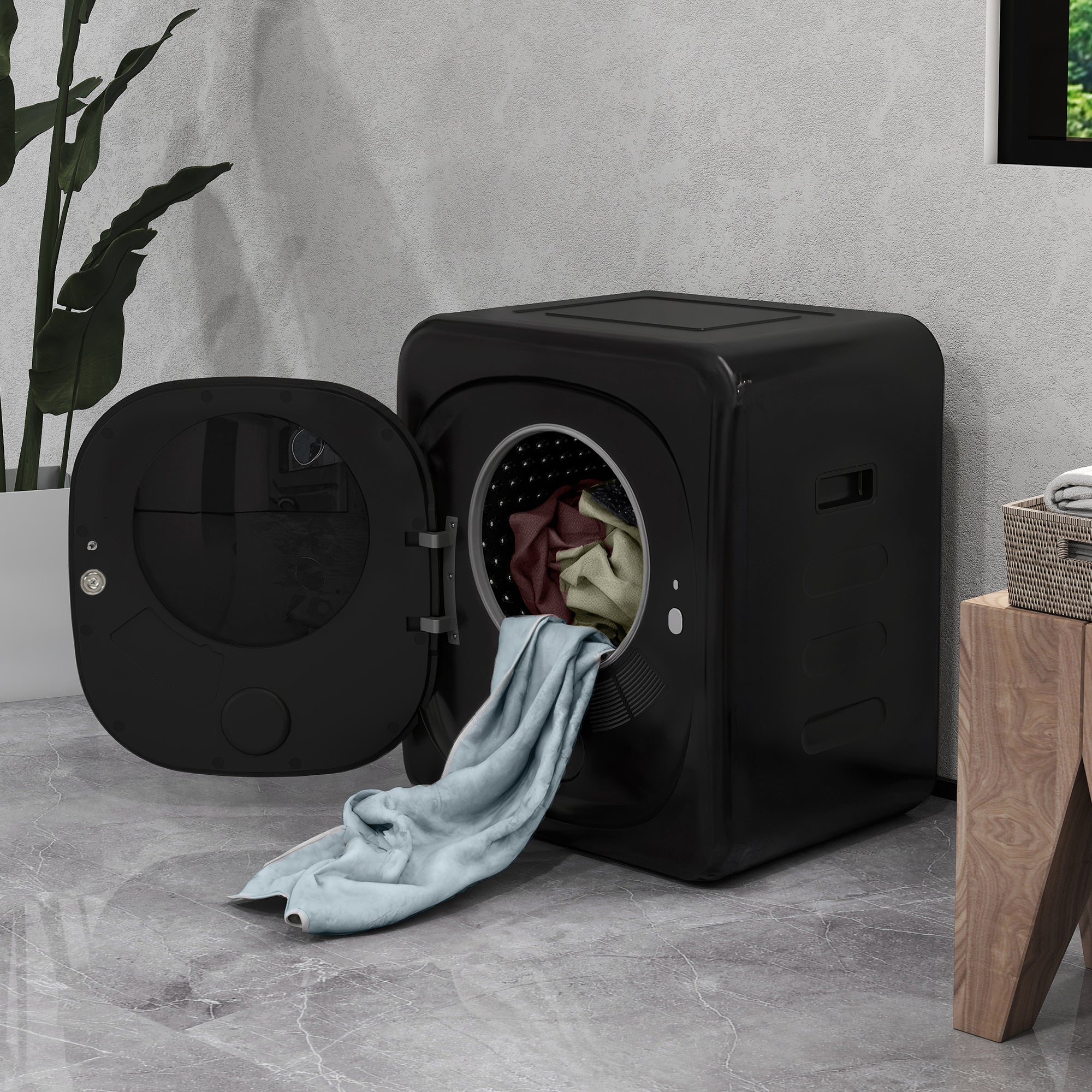 HOMCOM 4kg 800W Vented Tumble Dryer With Deodorize, Smart Mode - Image 9