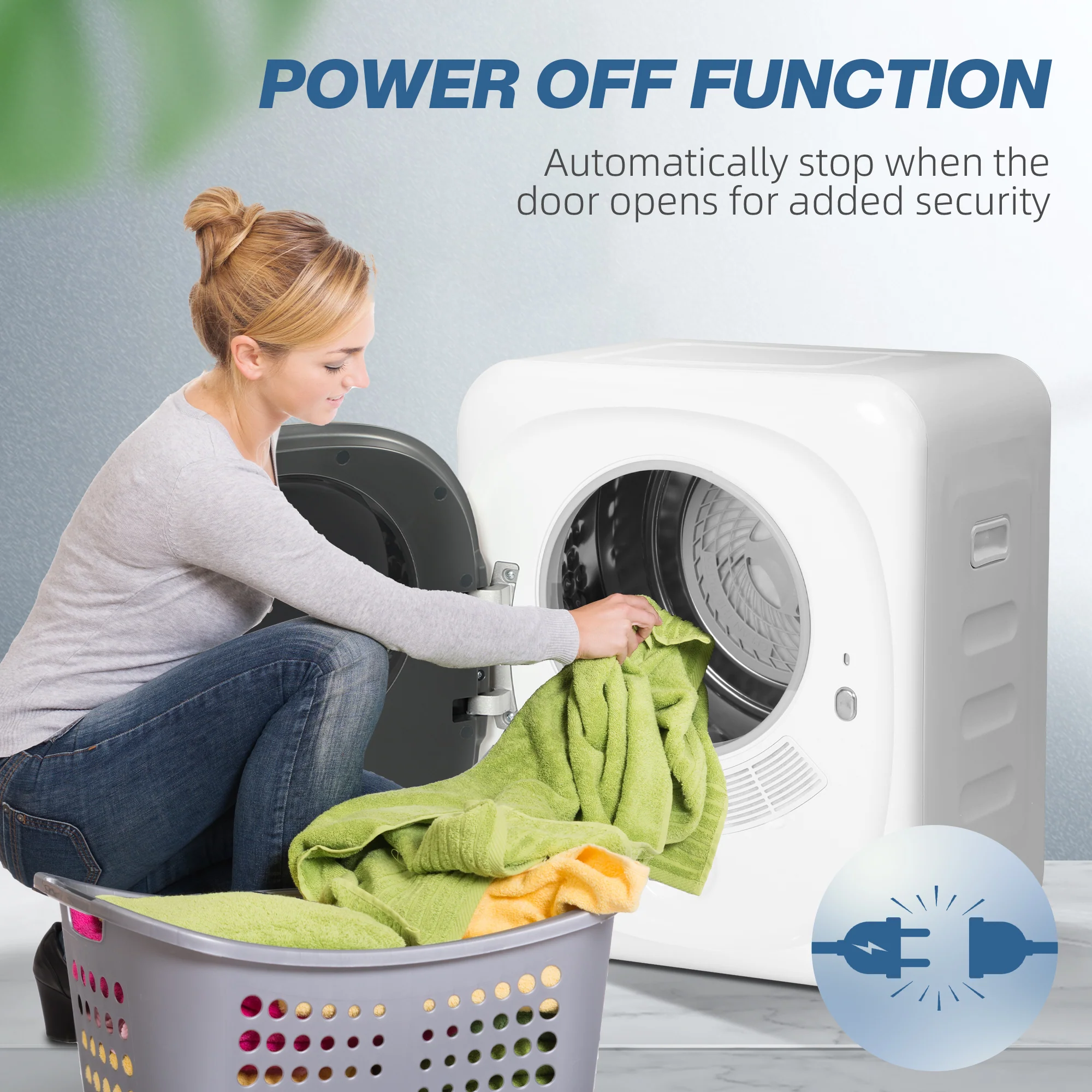 HOMCOM 4kg 800W Vented Tumble Dryer With Deodorize, Smart Mode - Image 7