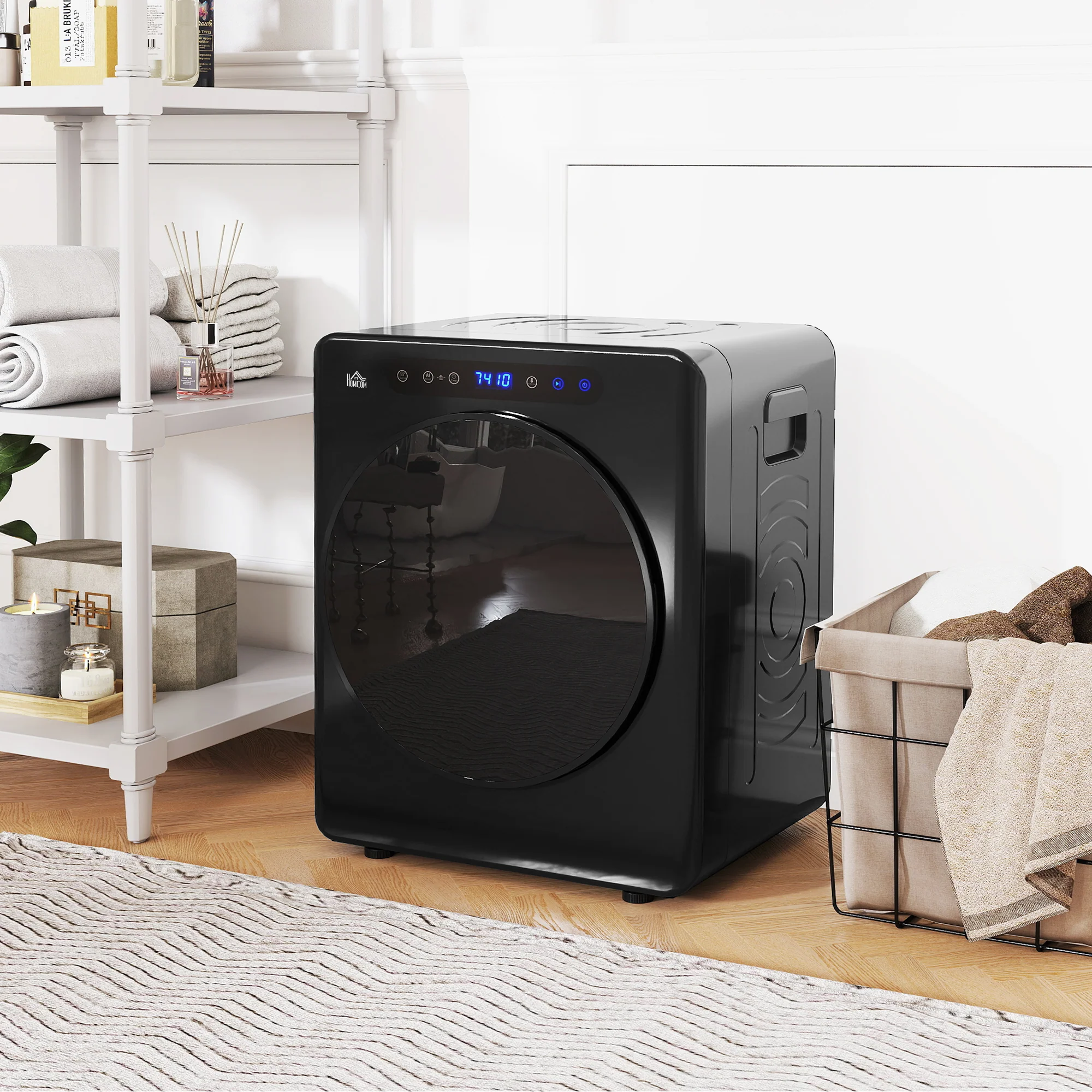 HOMCOM 4kg Portable Vented Tumble Dryer Machine With Timer, 6 Heat Settings - Image 2