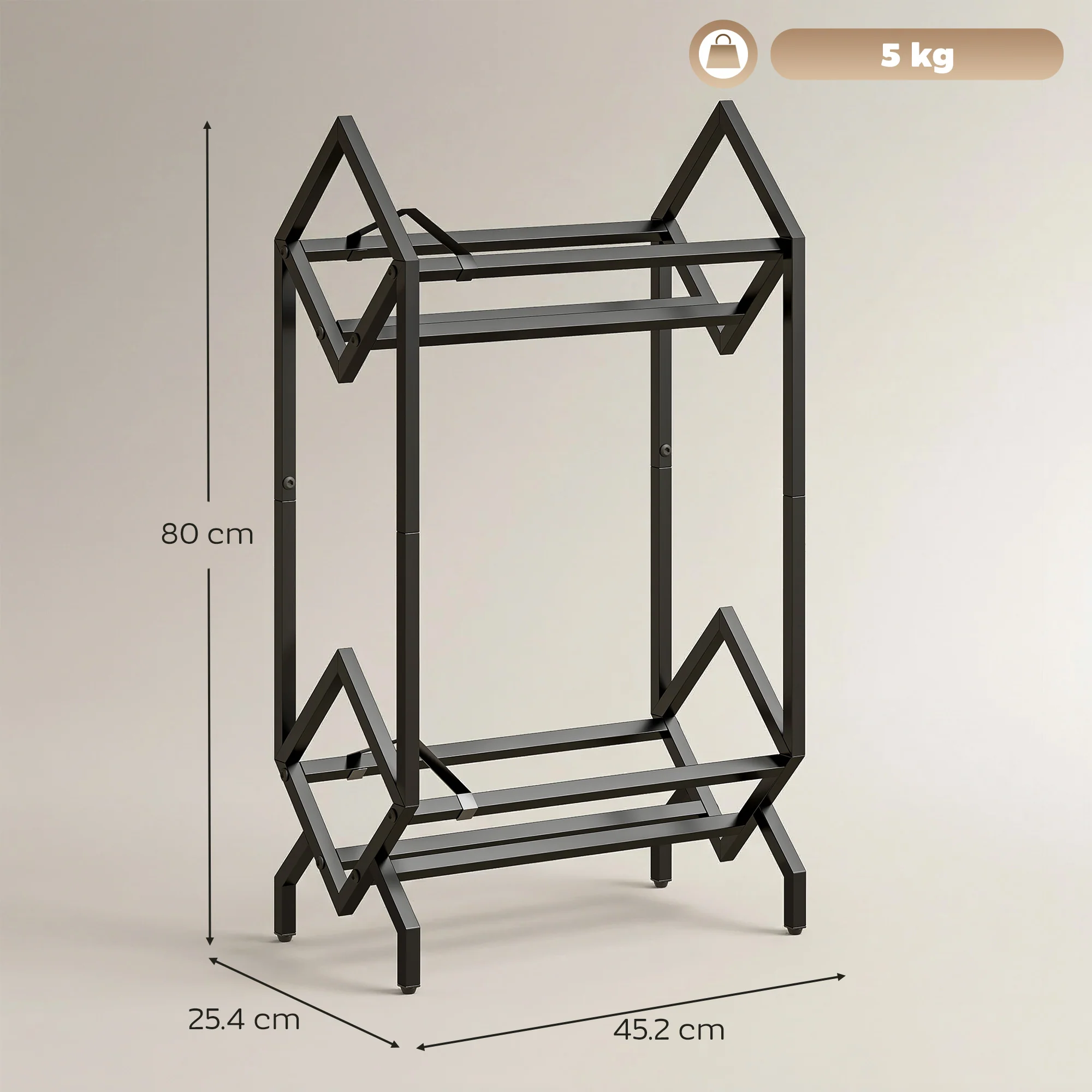 HOMCOM 50 CD Storage Rack, 2-Tier Metal Display Rack for CDs, DVDs, Black - Image 5