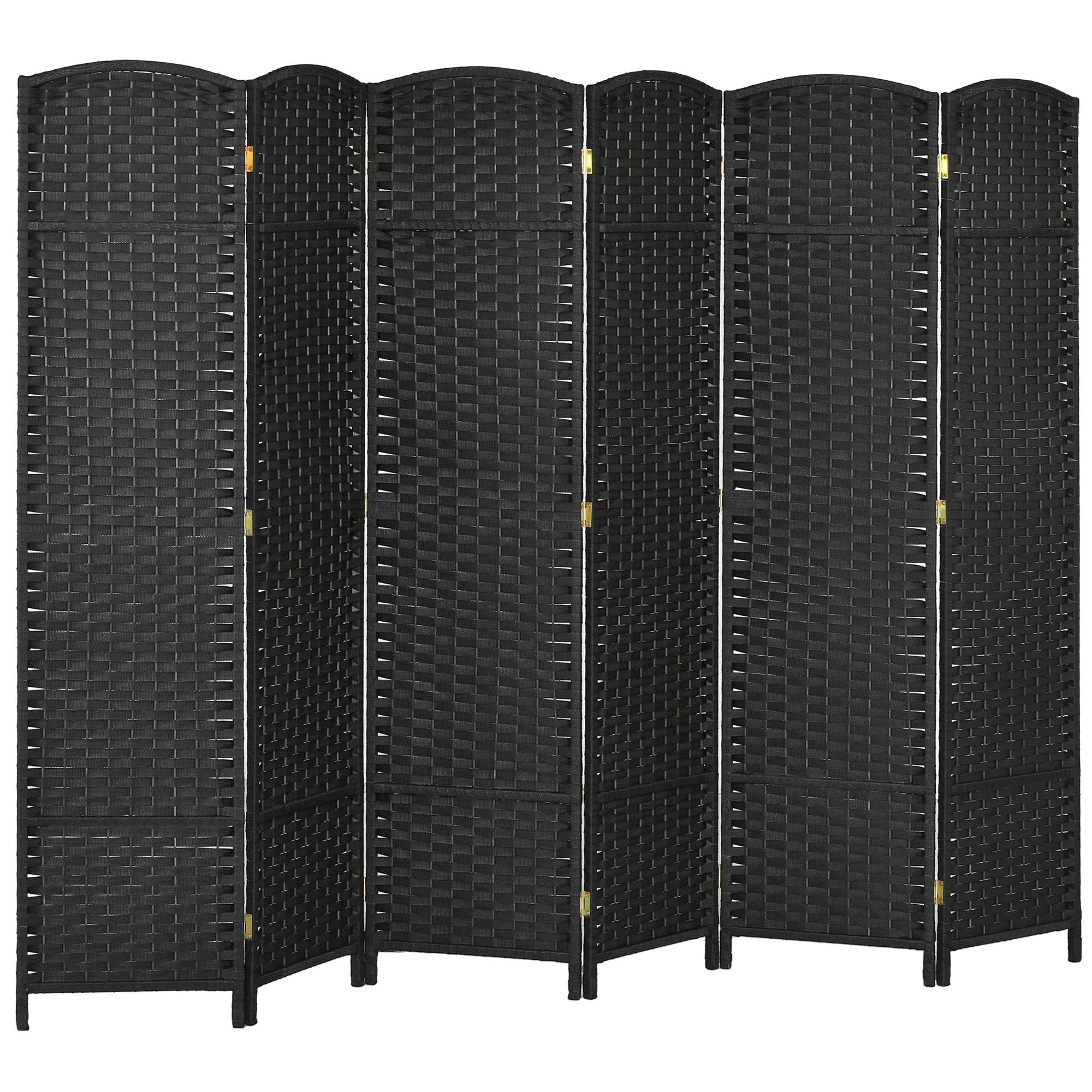 HOMCOM 6 Panel Folding Room Divider, Privacy Screen, 240 x 170cm, Black