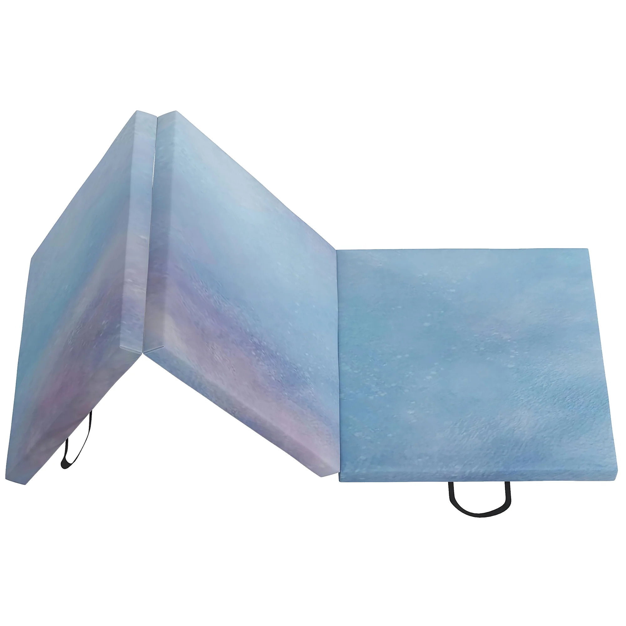 HOMCOM 6FT Foldable Gymnastics Mat, Tri-Fold 2\" Thick Crash Mat, Blue - Image 8