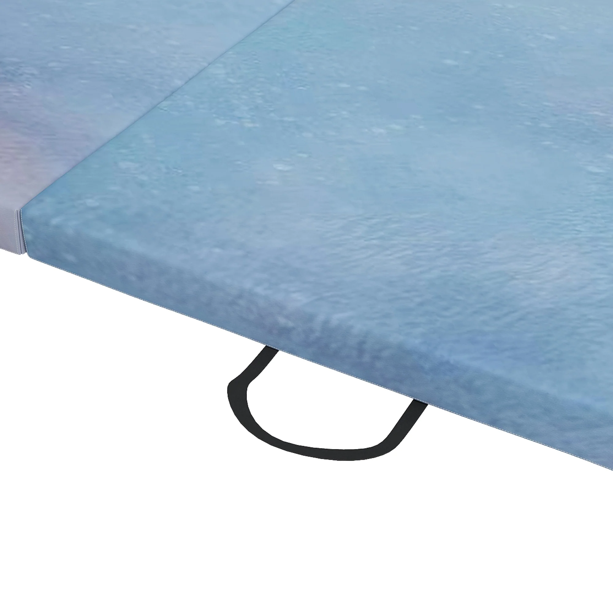 HOMCOM 6FT Foldable Gymnastics Mat, Tri-Fold 2\" Thick Crash Mat, Blue - Image 9