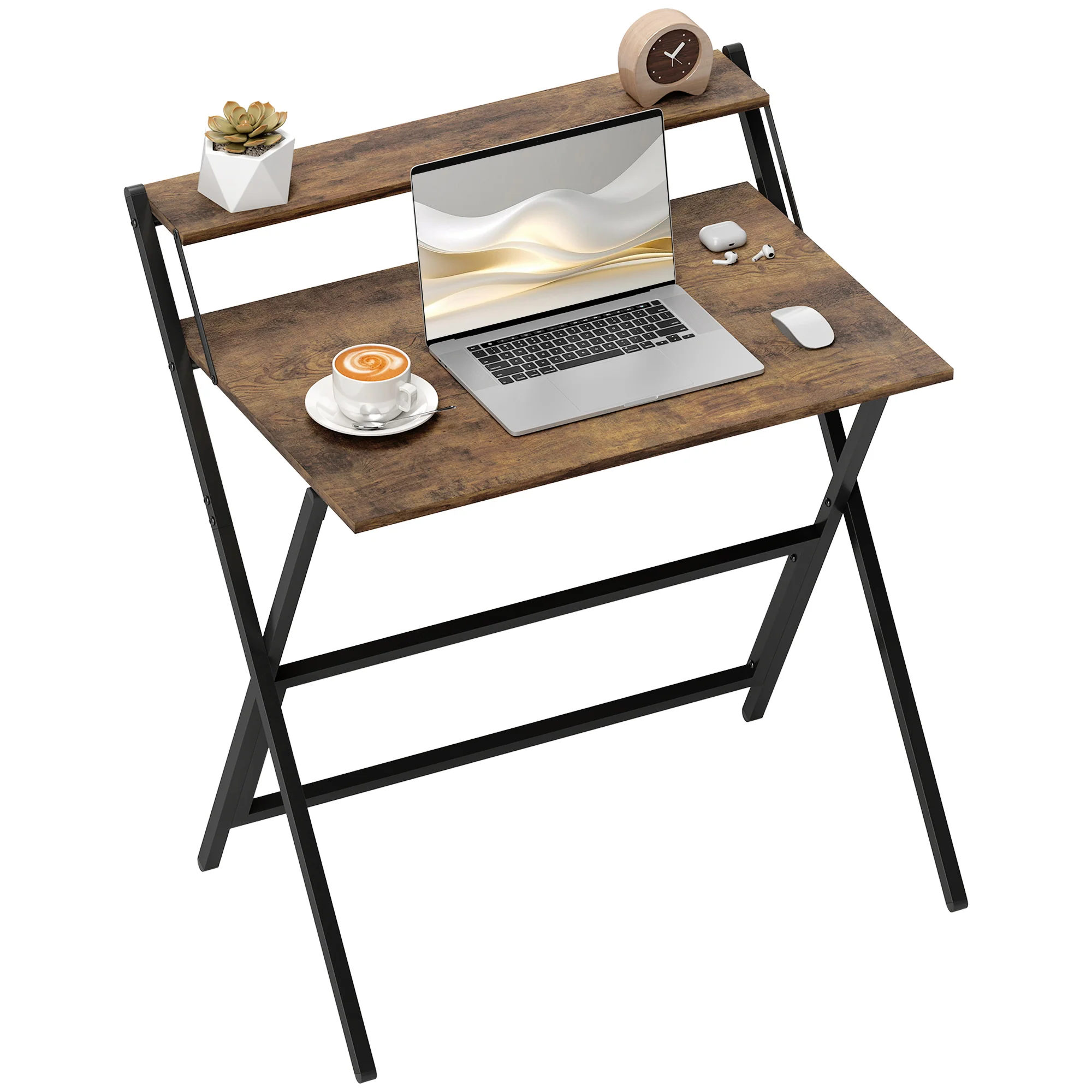 HOMCOM 81.5 Cm Folding Computer Desk For Small Spaces Bedroom - Image 10