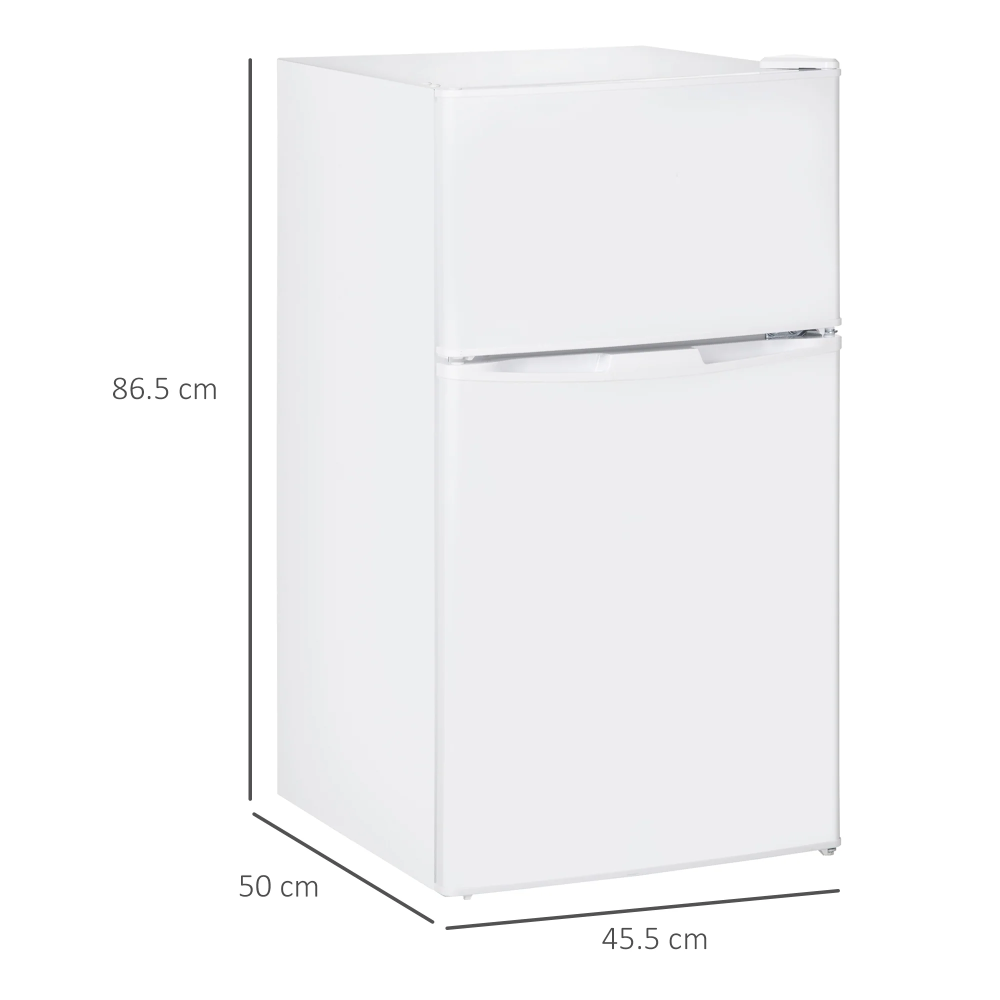 HOMCOM 88L Small Fridge Freezer With 5-Setting Thermostat, Inner Light - Image 14
