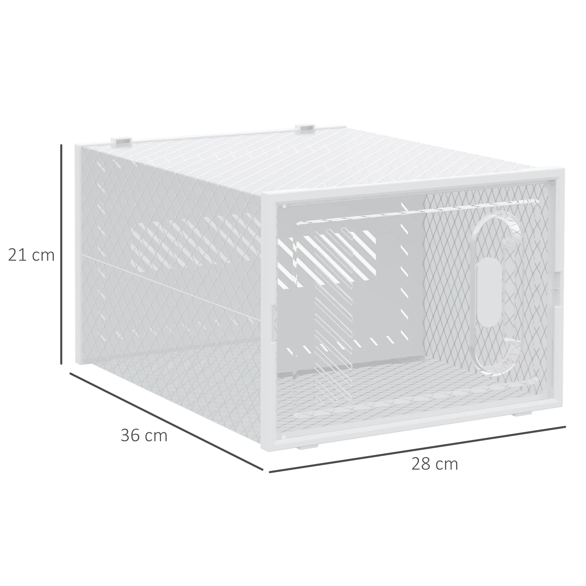 HOMCOM 8PCS Stackable Plastic Shoe Storage Box for UK/EU - Image 14