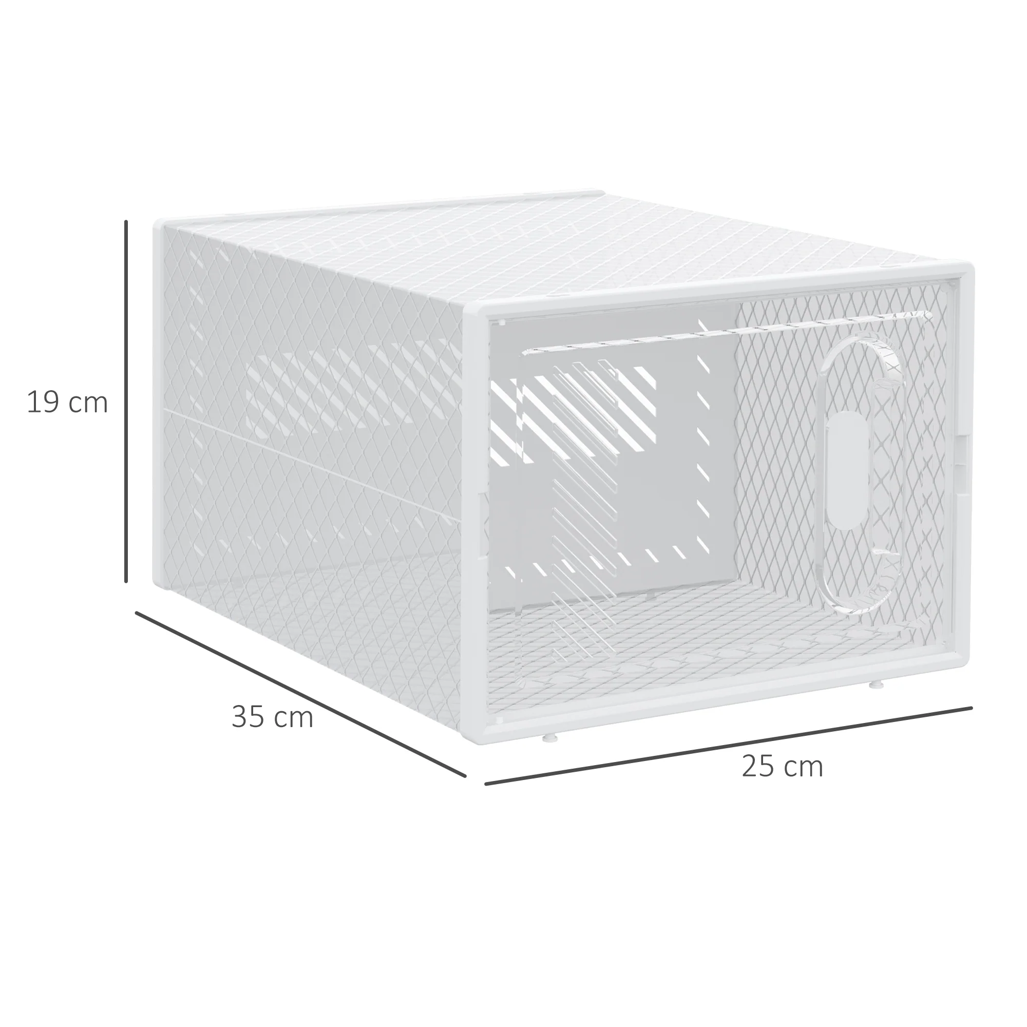 HOMCOM 8PCS Stackable Plastic Shoe Storage Box for UK/EU - Image 5