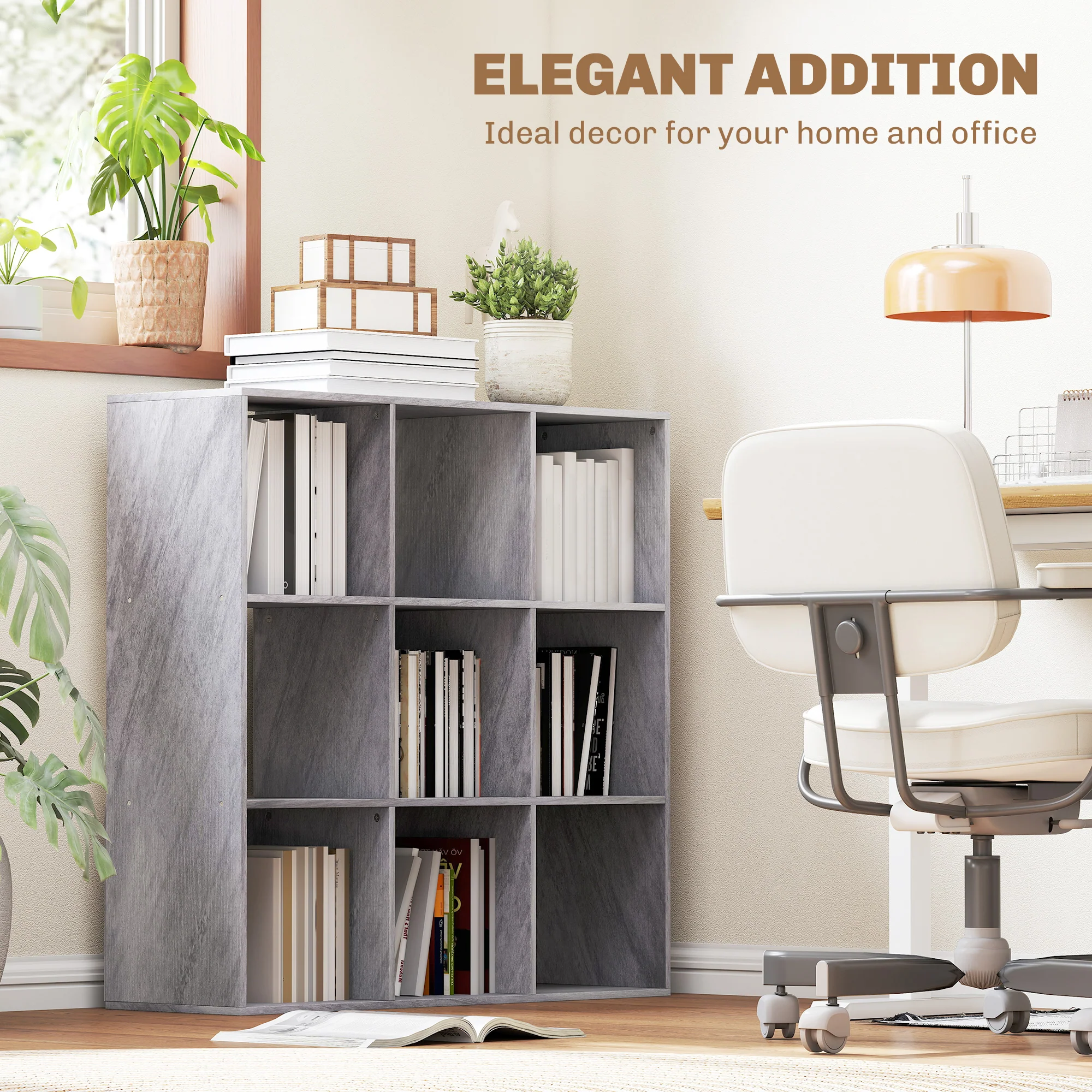 HOMCOM 9 Cube Storage Unit Cabinet Bookcase Display Shelves - Image 15