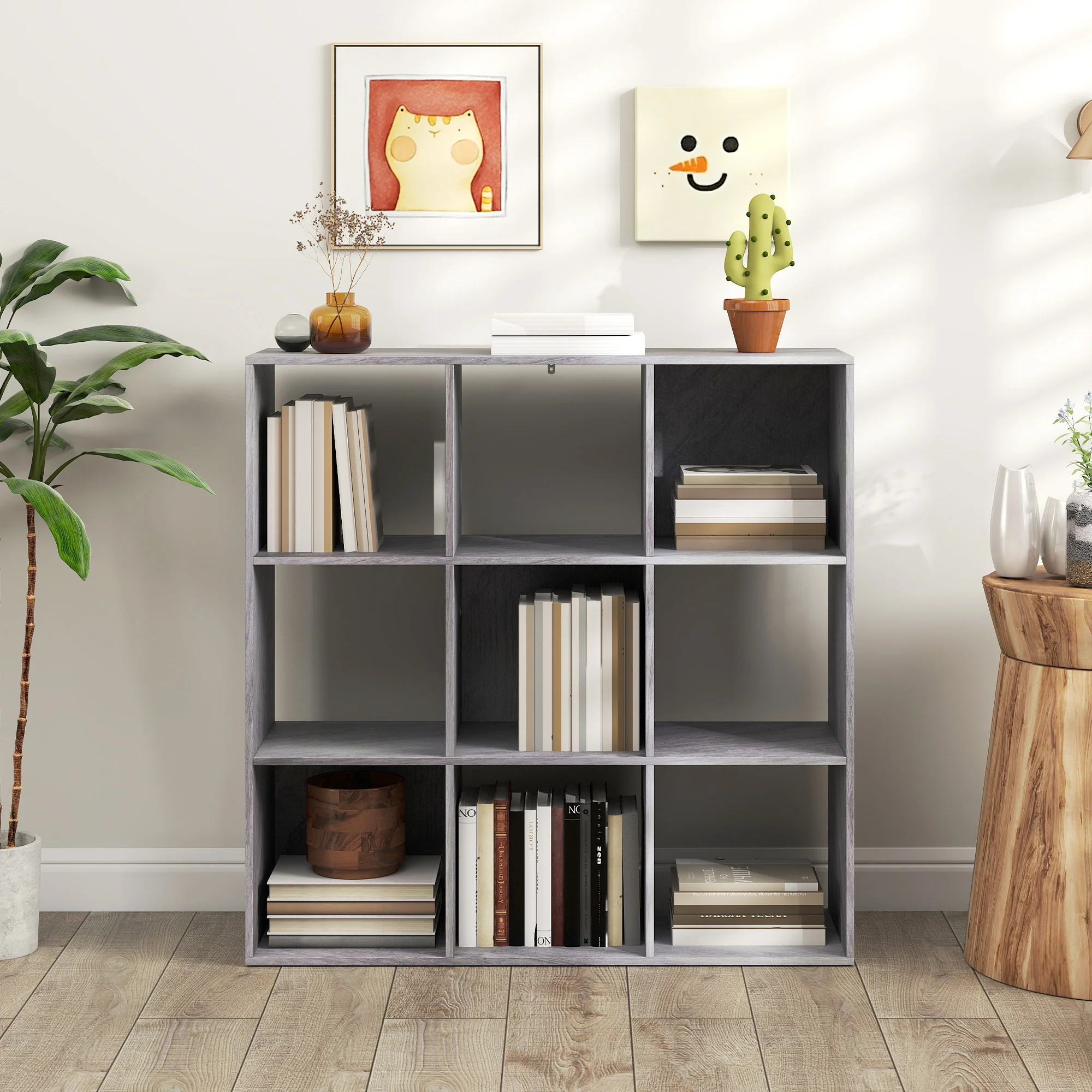 HOMCOM 9 Cube Storage Unit Cabinet Bookcase Display Shelves - Image 17