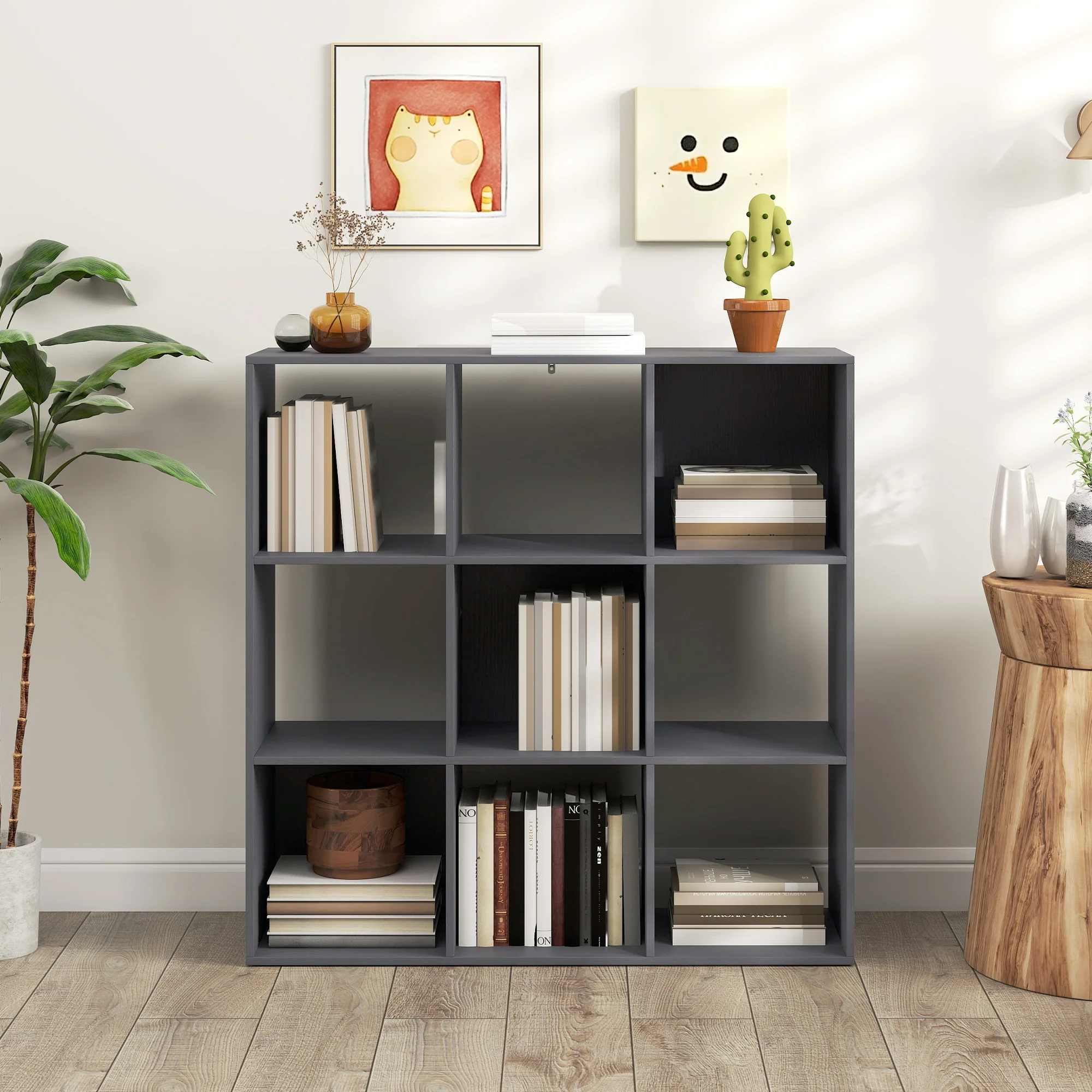 HOMCOM 9 Cube Storage Unit Cabinet Bookcase Display Shelves - Image 26
